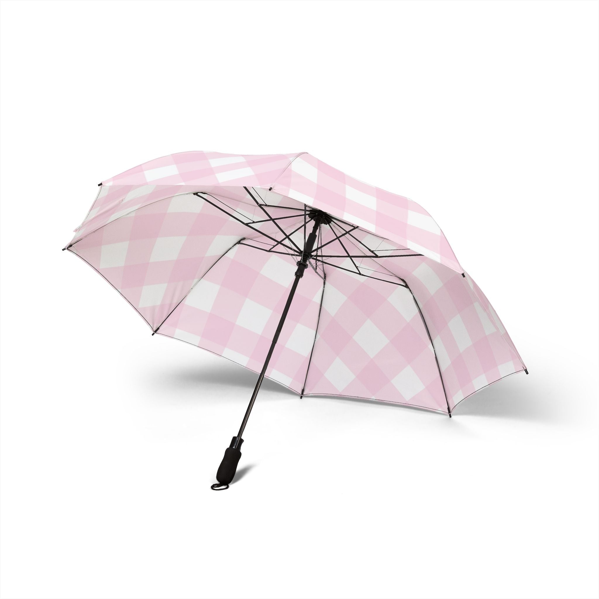 JAKKOUTTHEBXX Pink and White Gingham Umbrella 2025