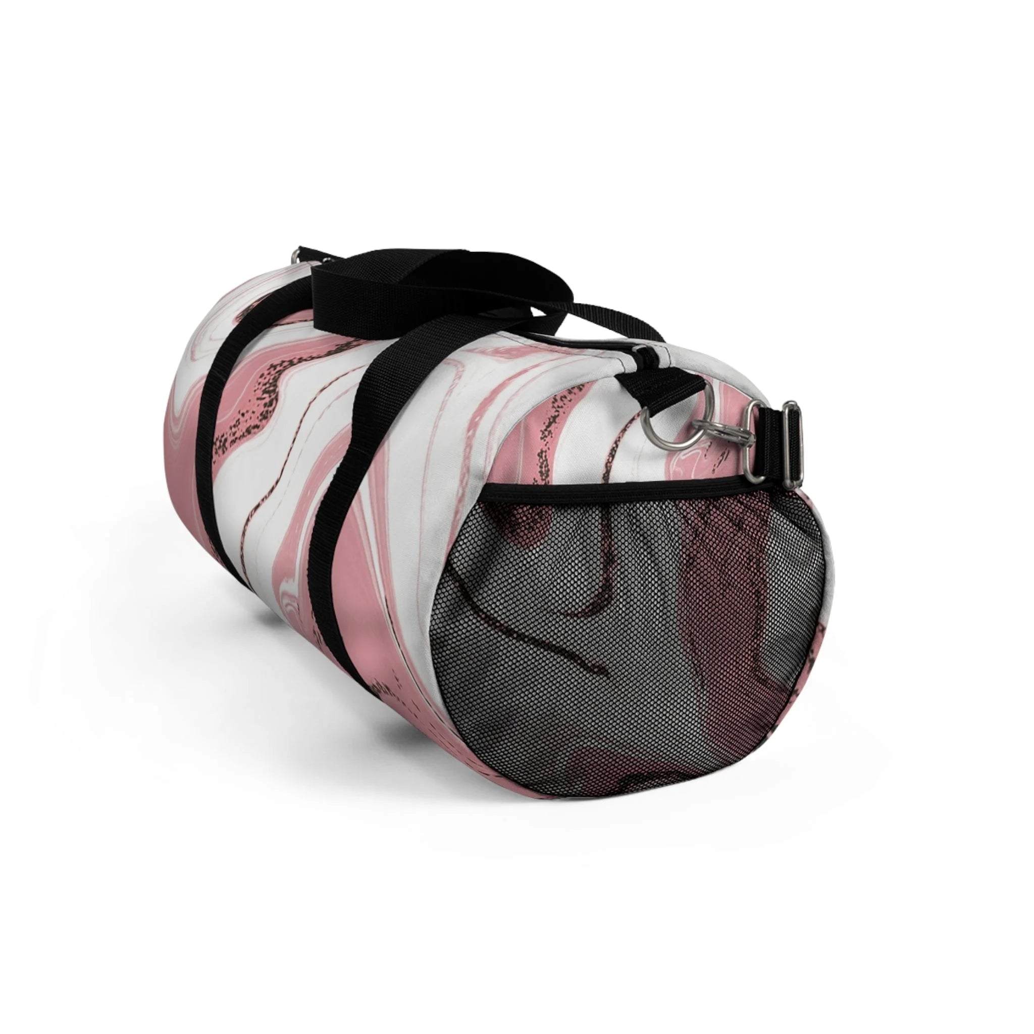 Pink and White Marble Duffel Bags, Artsulli - Art is Long, Life is Short, Bags, , , , , , , 