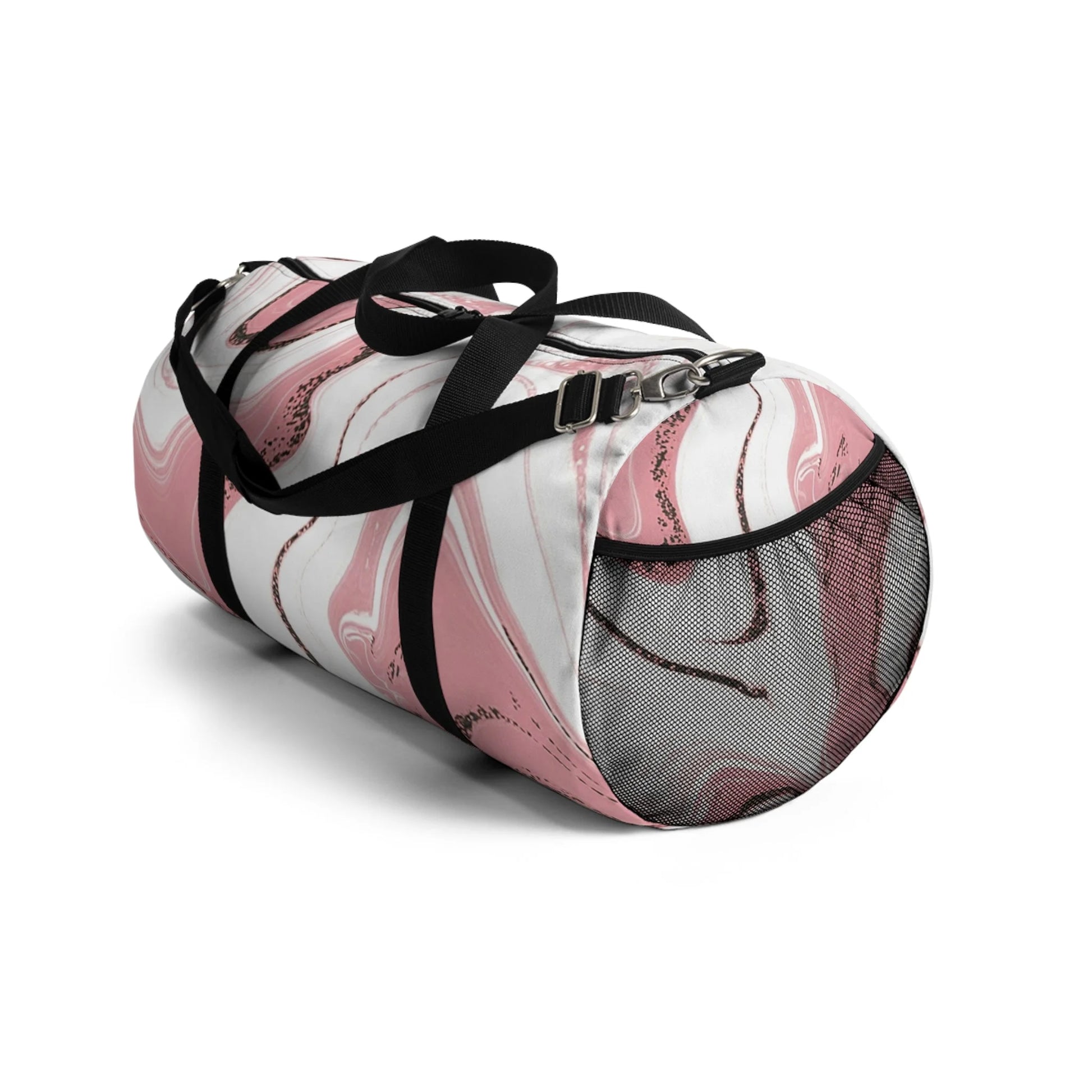 Pink and White Marble Duffel Bags, Artsulli - Art is Long, Life is Short, Bags, , , , , , , 