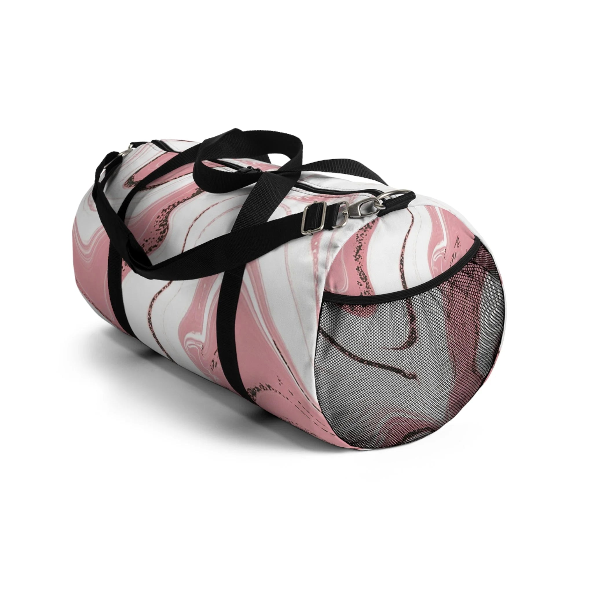 Pink and White Marble Duffel Bags, Artsulli - Art is Long, Life is Short, Bags, , , , , , , 