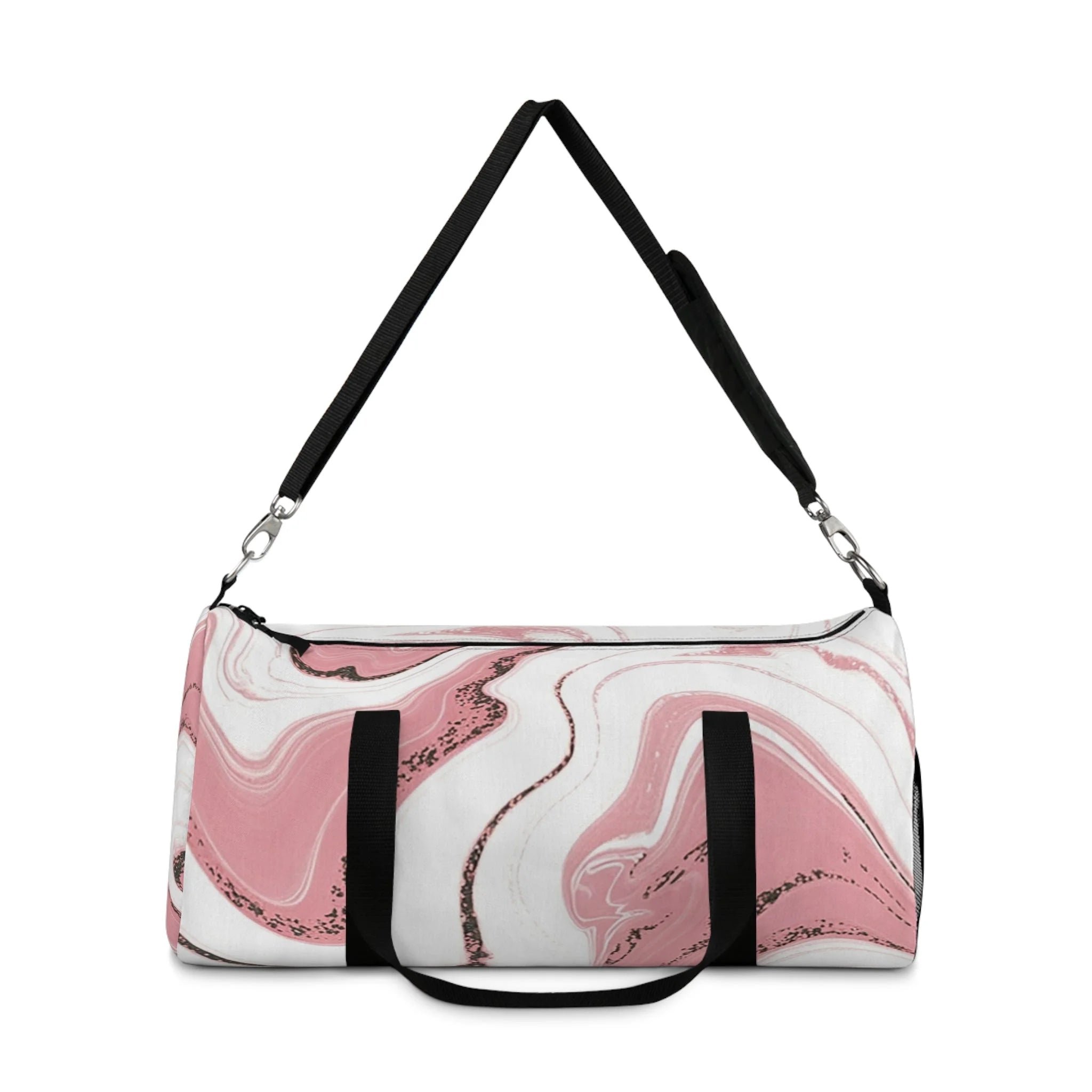 Pink and White Marble Duffel Bags, Artsulli - Art is Long, Life is Short, Bags, , , , , , , 