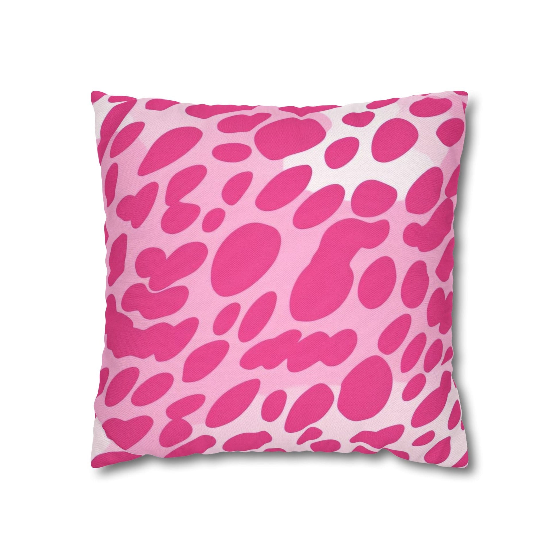 Pink and White Spotted Throw Pillow, Artsulli - Art is Long, Life is Short, Home Decor, Size, 16" × 16", , , , , 27668342081297680209