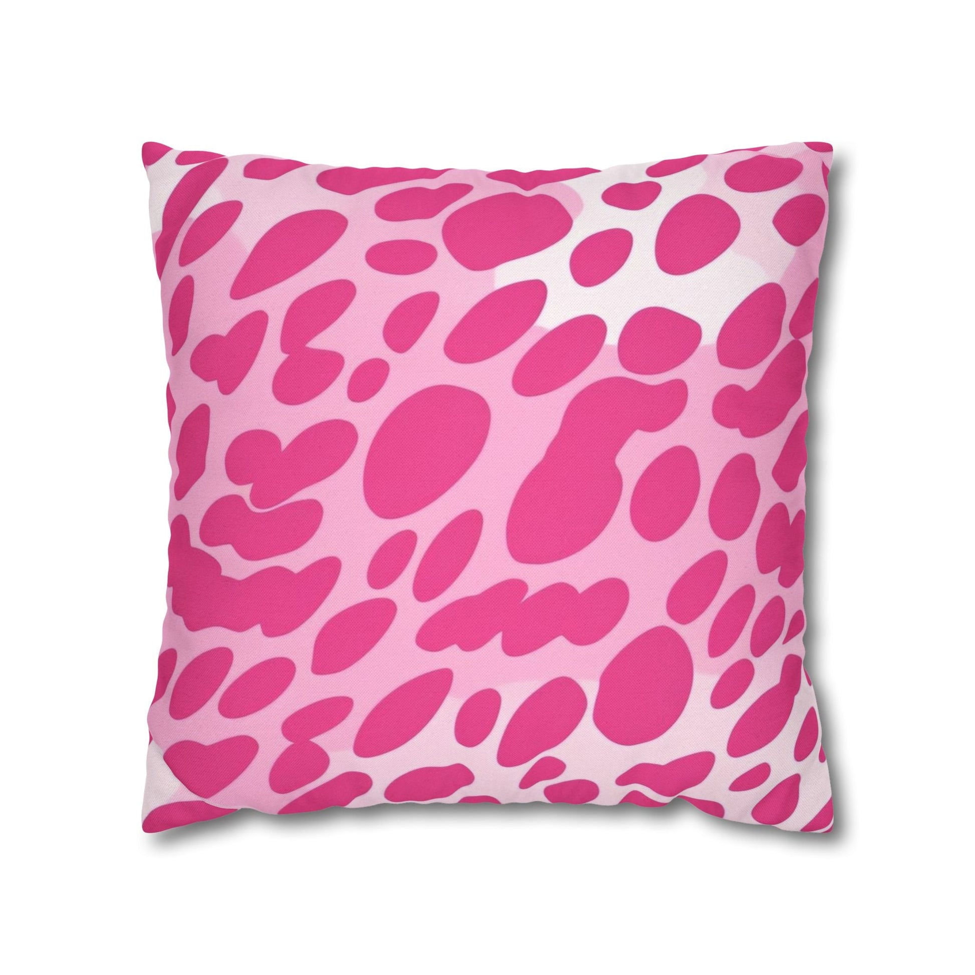 Pink and White Spotted Throw Pillow, Artsulli - Art is Long, Life is Short, Home Decor, Size, 18" × 18", , , , , 33327311790454059268