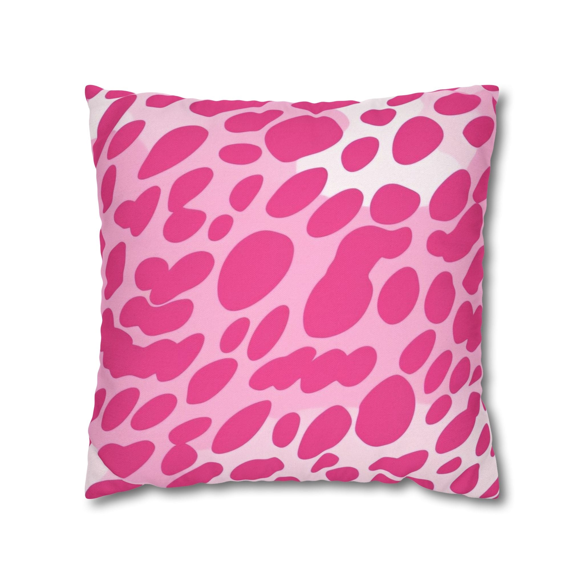 Pink and White Spotted Throw Pillow, Artsulli - Art is Long, Life is Short, Home Decor, Size, 18" × 18", , , , , 33327311790454059268