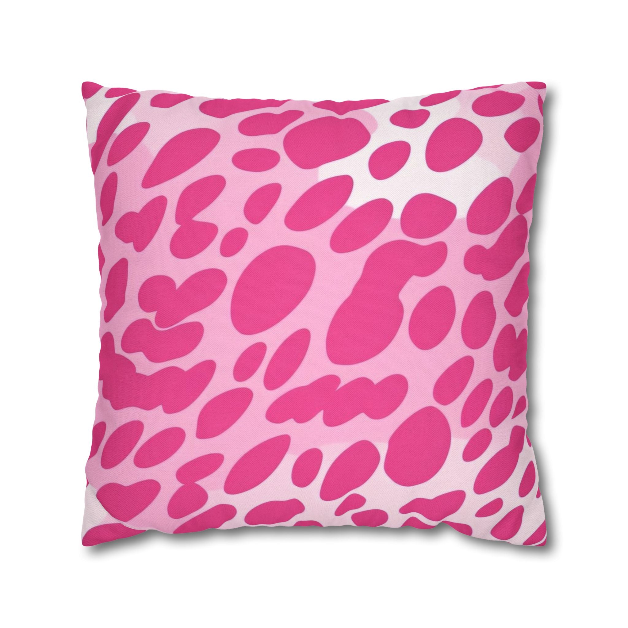 Pink and White Spotted Throw Pillow, Artsulli - Art is Long, Life is Short, Home Decor, Size, 20" × 20", , , , , 20910272403550448588