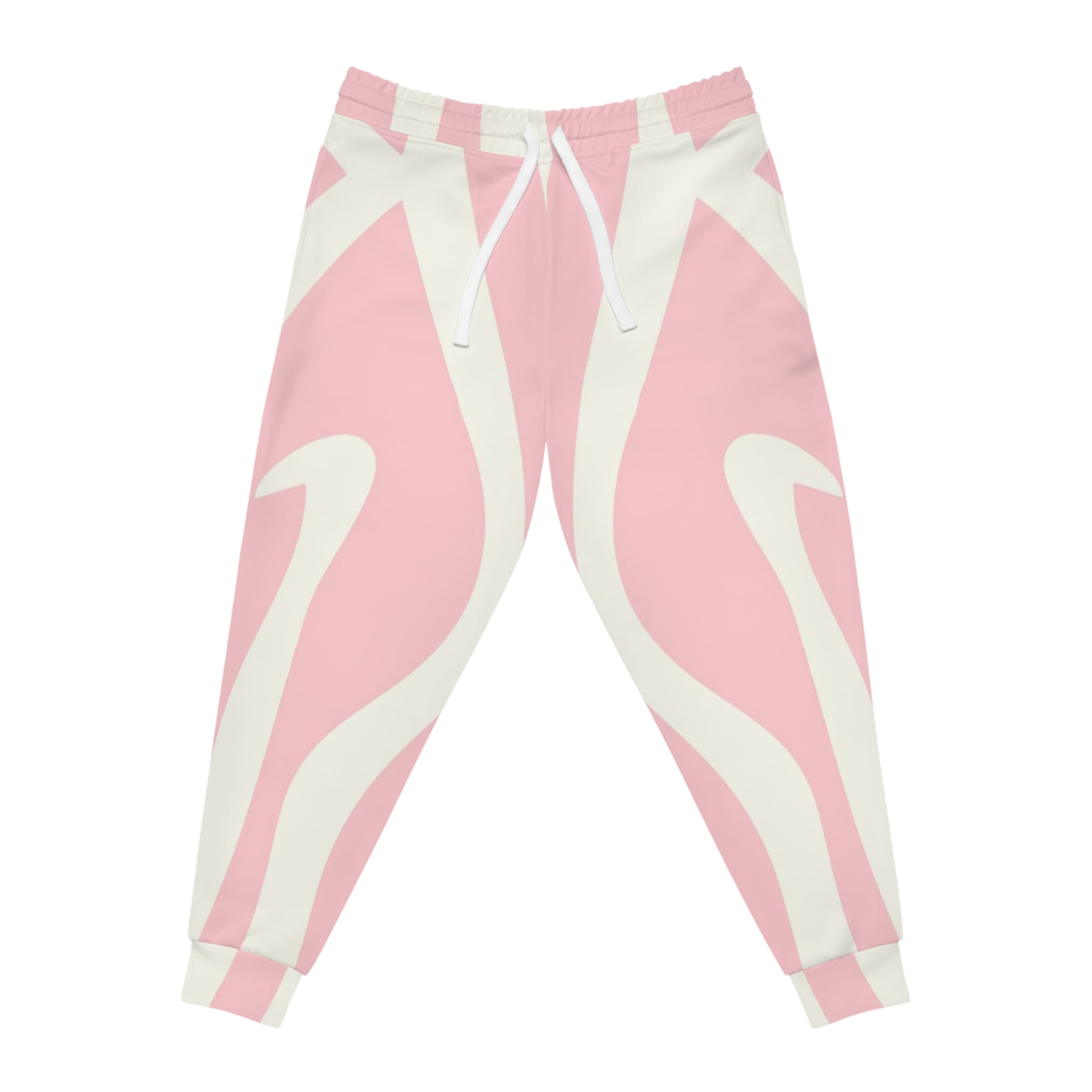 Printify Pink and White Swirl Joggers 2025