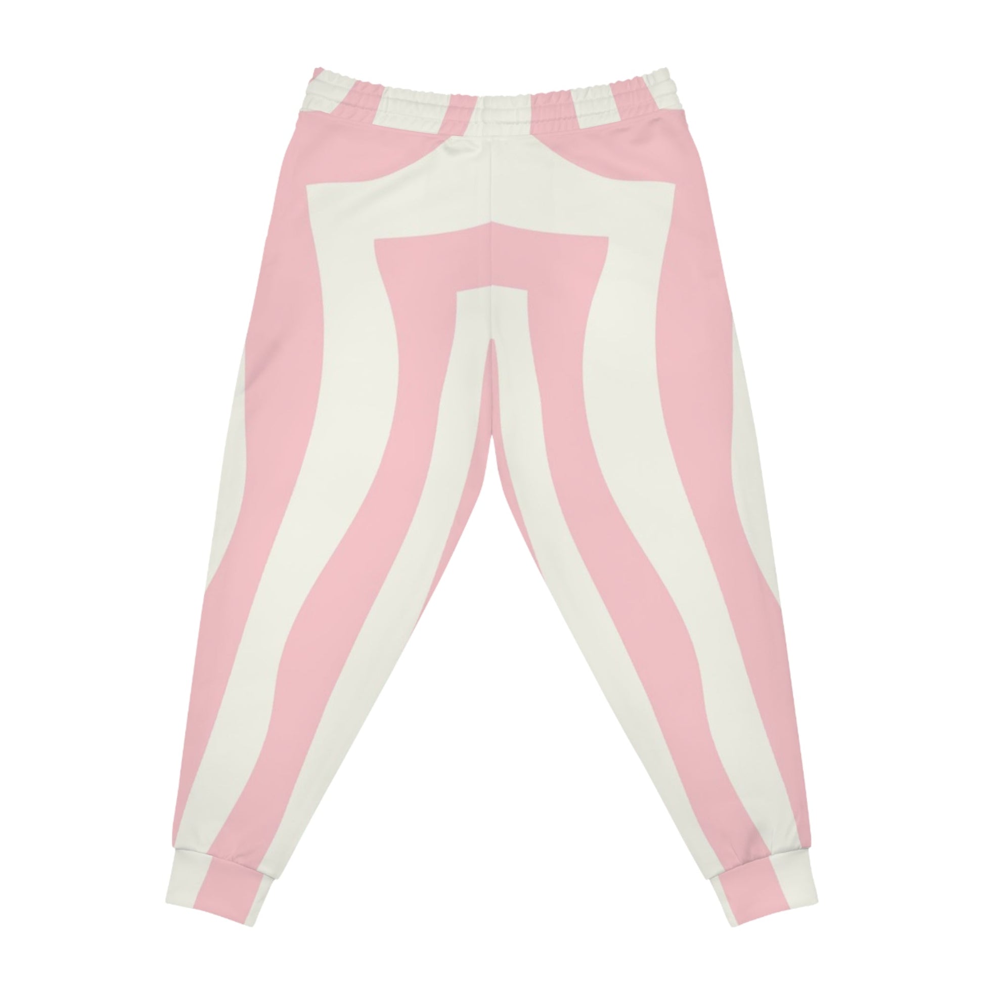Printify Pink and White Swirl Joggers 2025