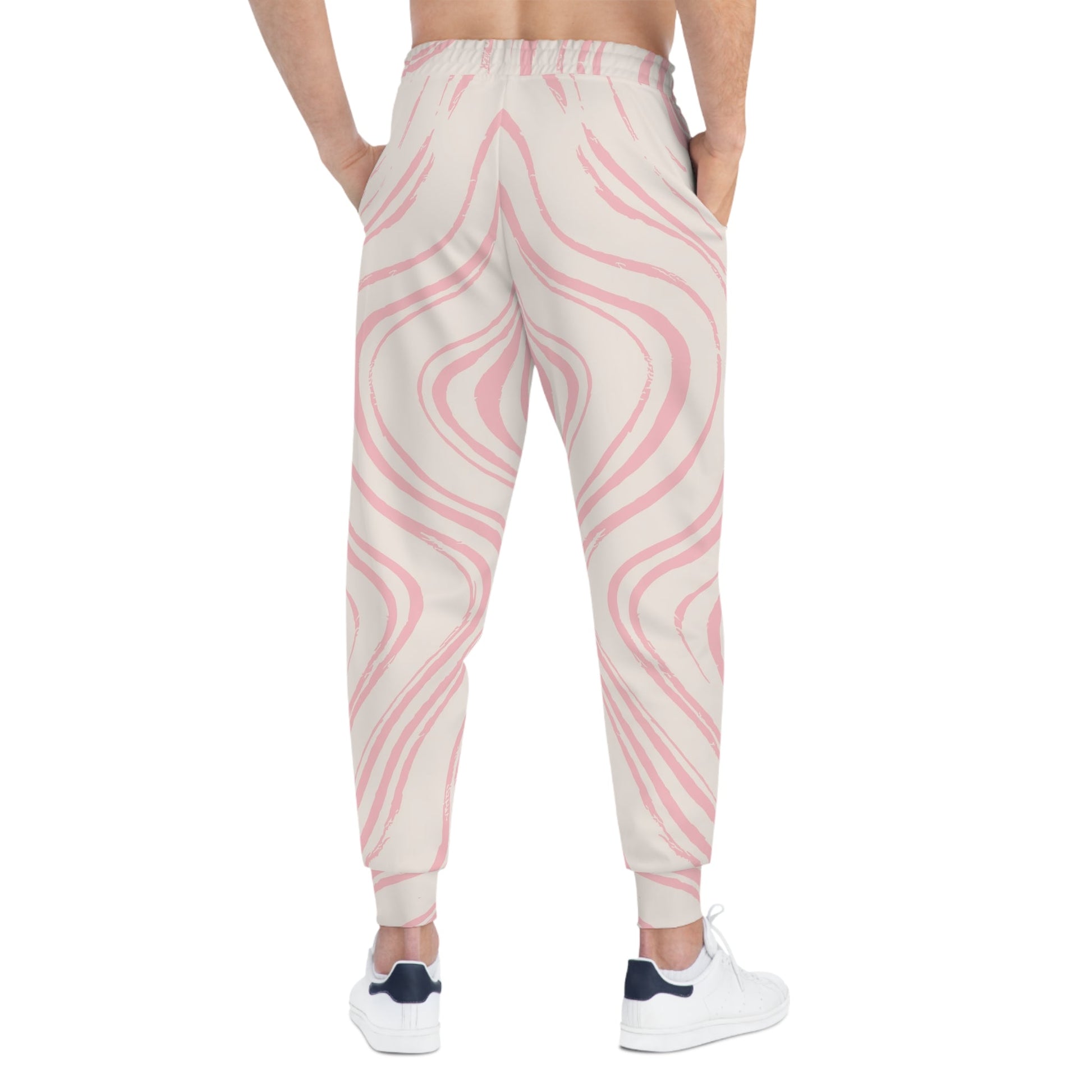 Pink and White Swirl Joggers, Artsulli - Art is Long, Life is Short, All Over Prints, , , , , , , 