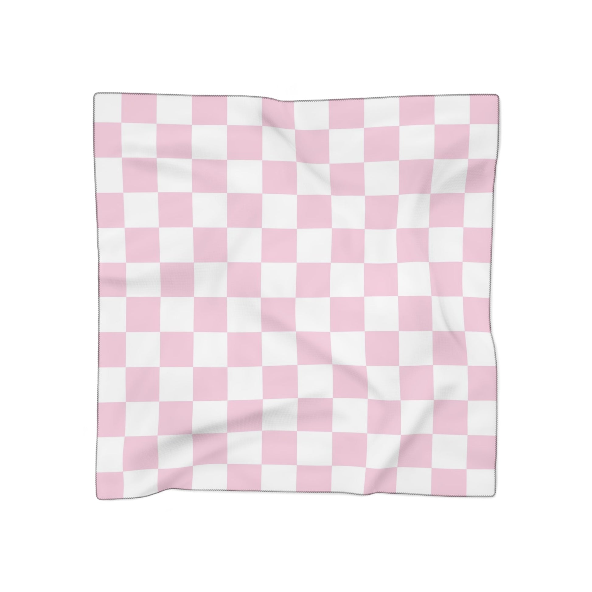 JAKKOUTTHEBXX Pink and White Textured Check Scarf 2025