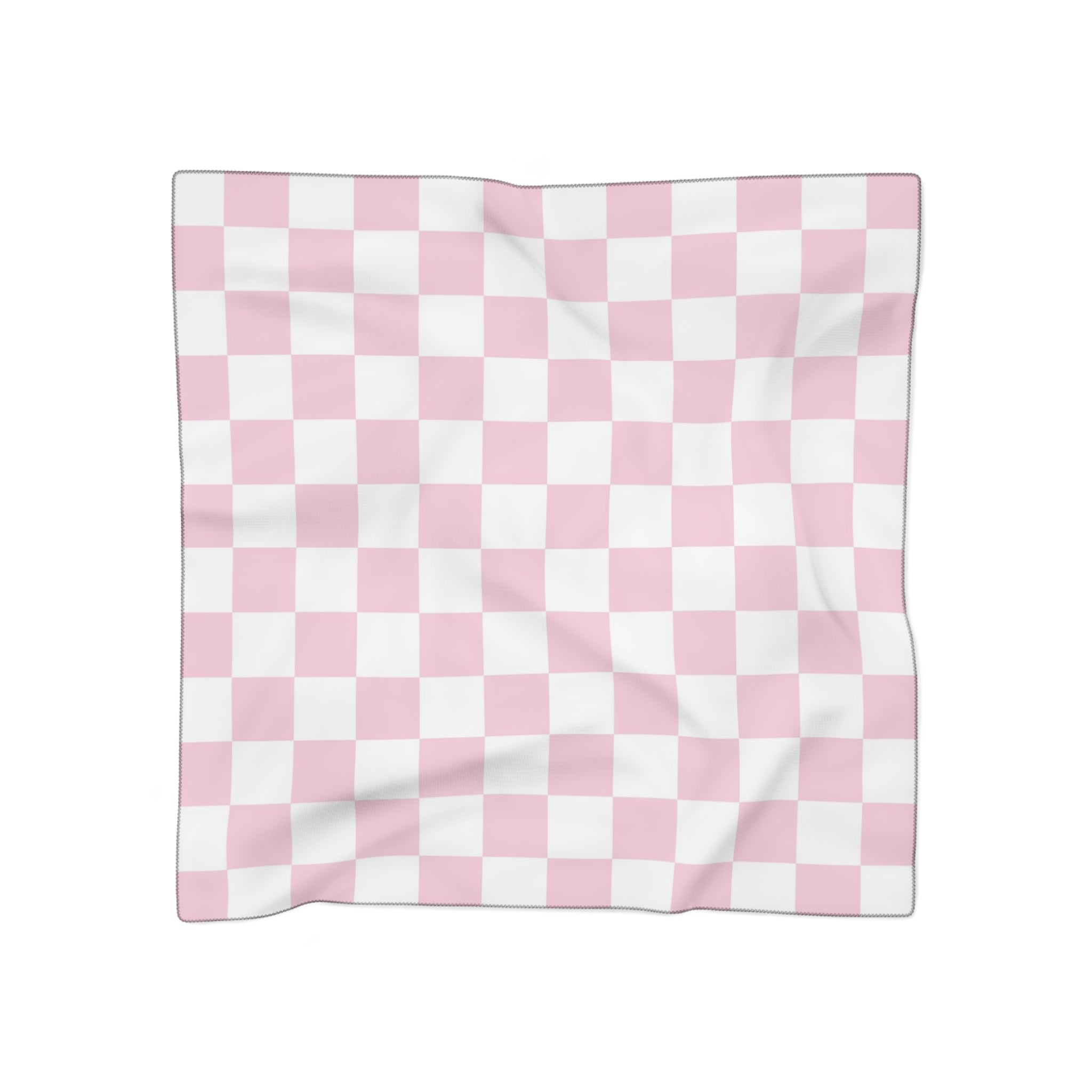 JAKKOUTTHEBXX Pink and White Textured Check Scarf 2025