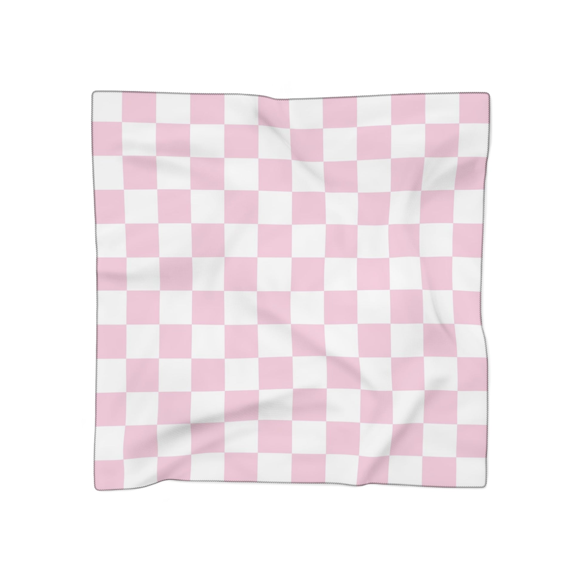 JAKKOUTTHEBXX Pink and White Textured Check Scarf 2025