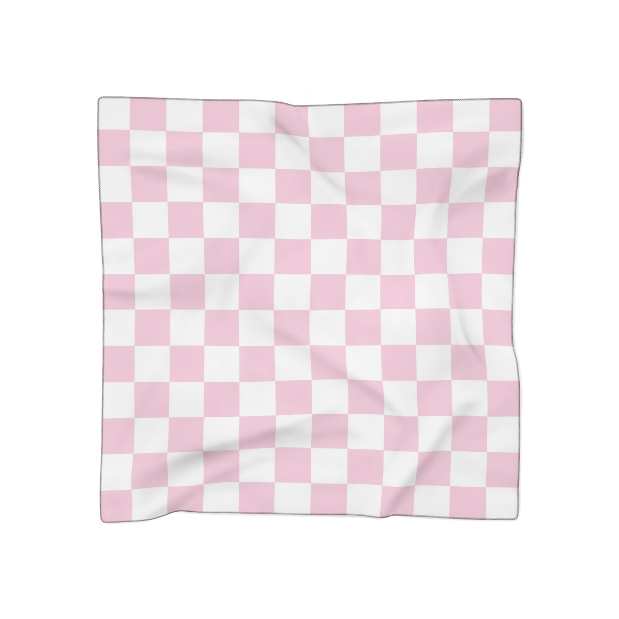 JAKKOUTTHEBXX Pink and White Textured Check Scarf 2025