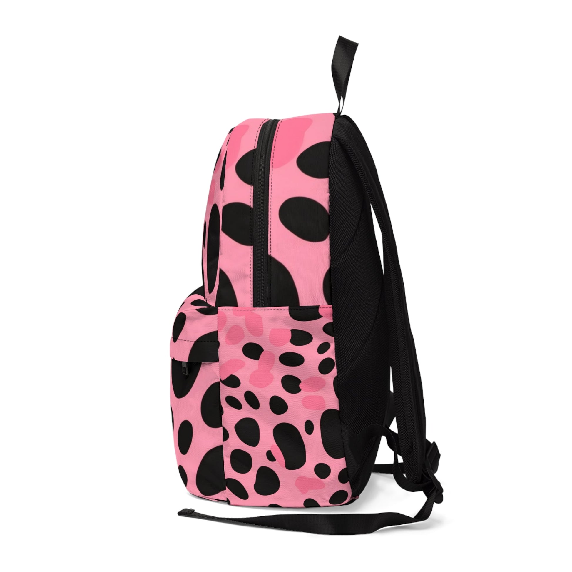 Pink Animal Print Backpack, Artsulli - Art is Long, Life is Short, Bags, , , , , , , 