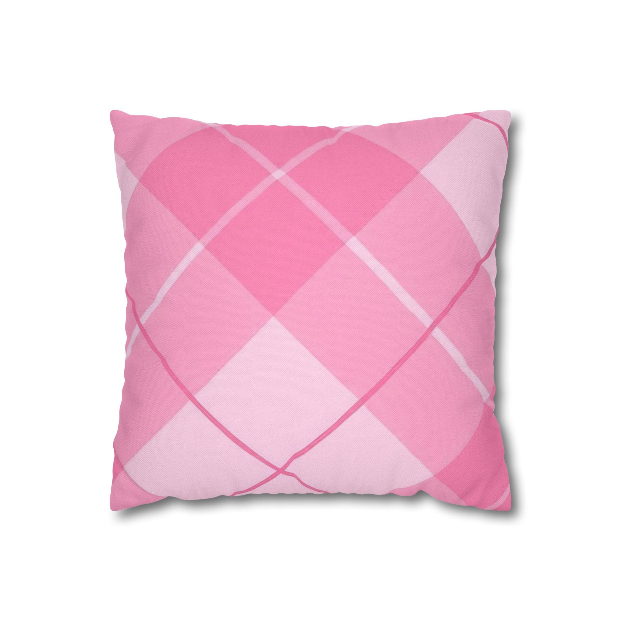 Printify Pink Argyle Throw Pillow 2025