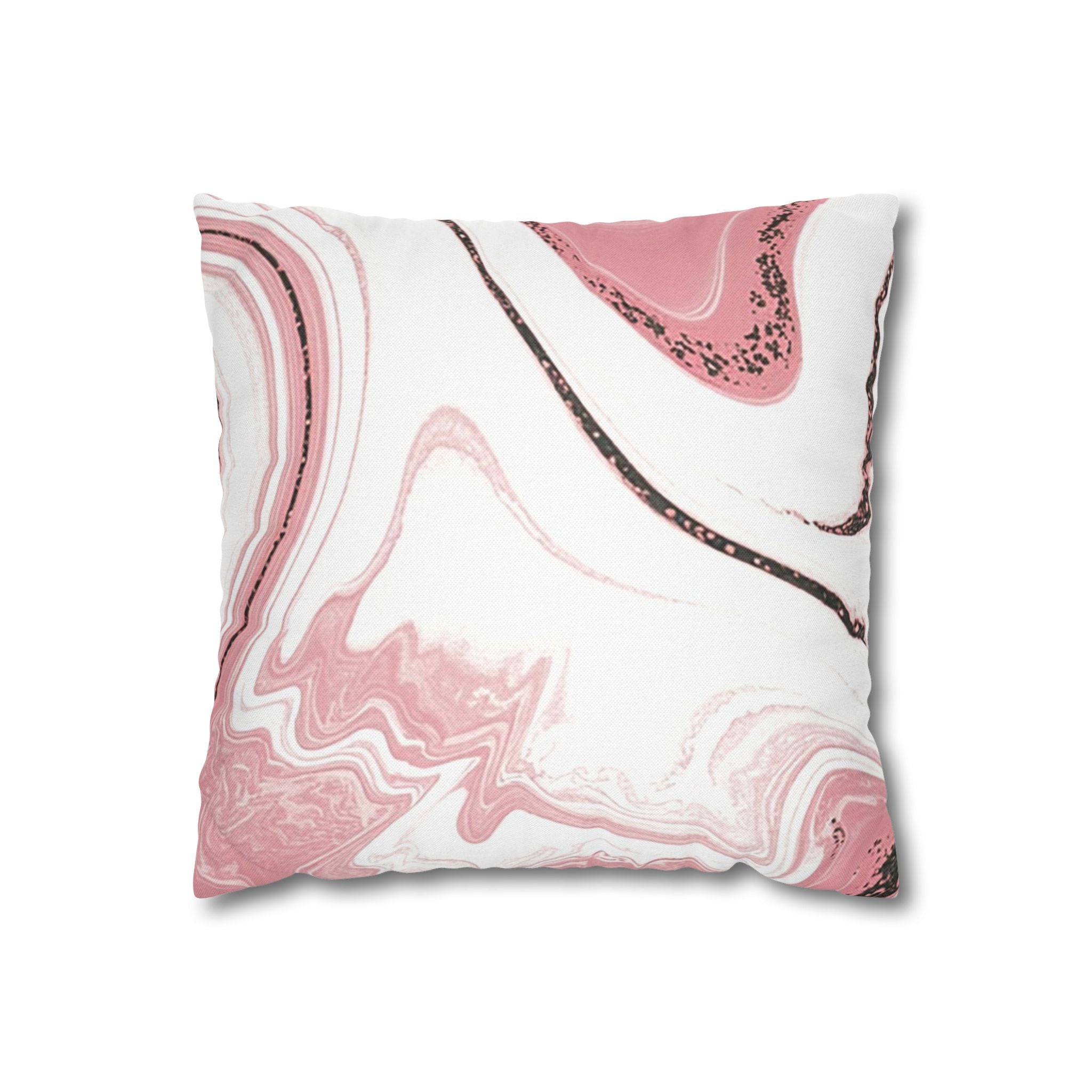 Pink Black and White Marble Throw Pillow, Artsulli - Art is Long, Life is Short, Home Decor, Size, 14" × 14", , , , , 70652394276366304163
