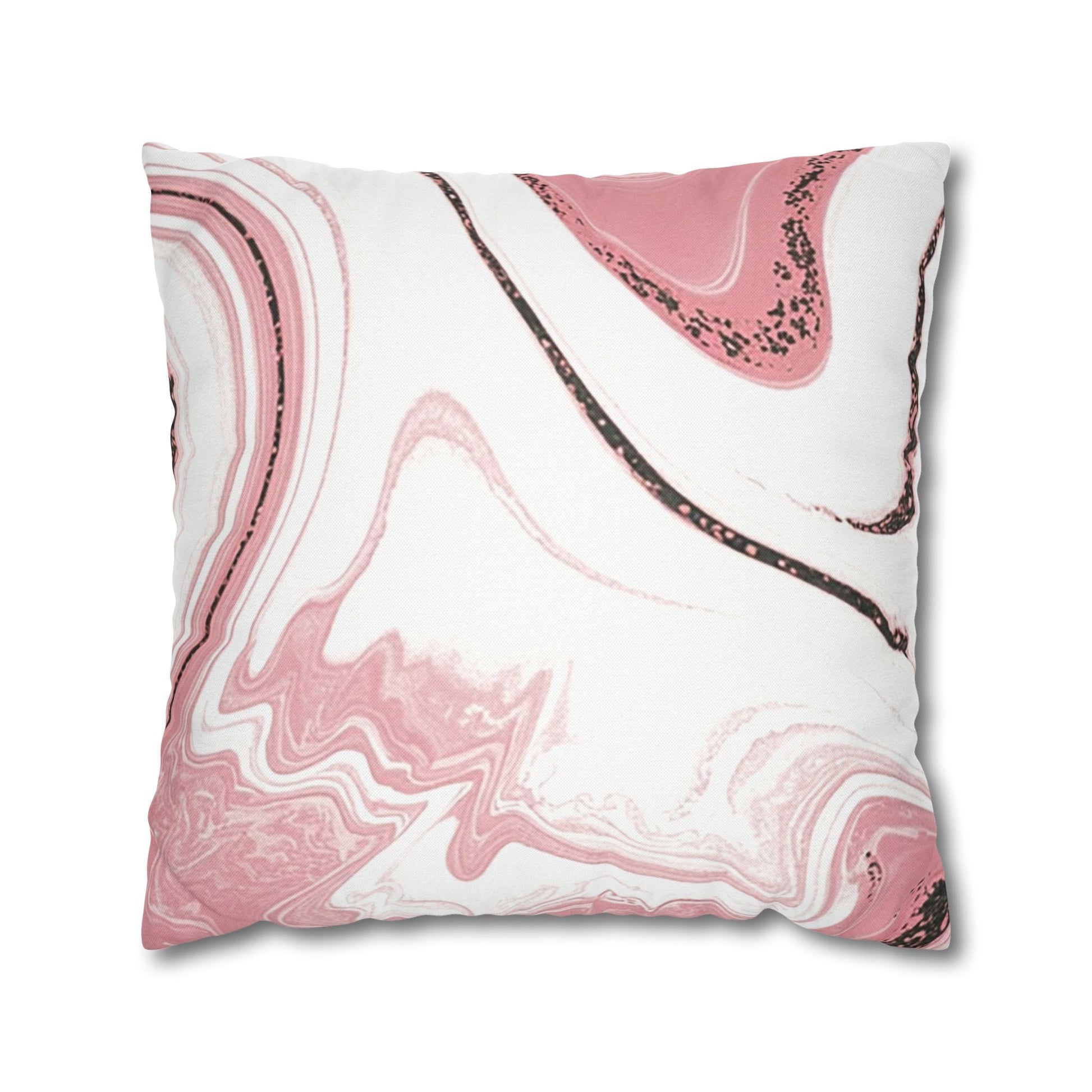 Pink Black and White Marble Throw Pillow, Artsulli - Art is Long, Life is Short, Home Decor, Size, 20" × 20", , , , , 27071893714073322743