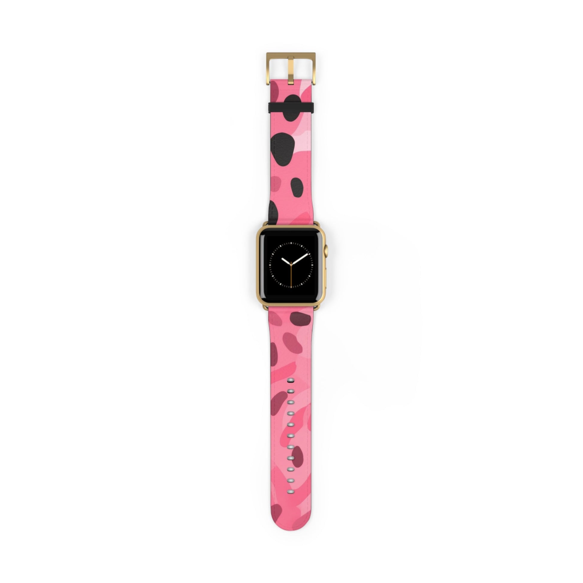Pink Camouflage Apple Watch Band, Artsulli - Art is Long, Life is Short, Accessories, Size, 42 - 45 mm, Color, Gold Matte, , , 38184851450663614111