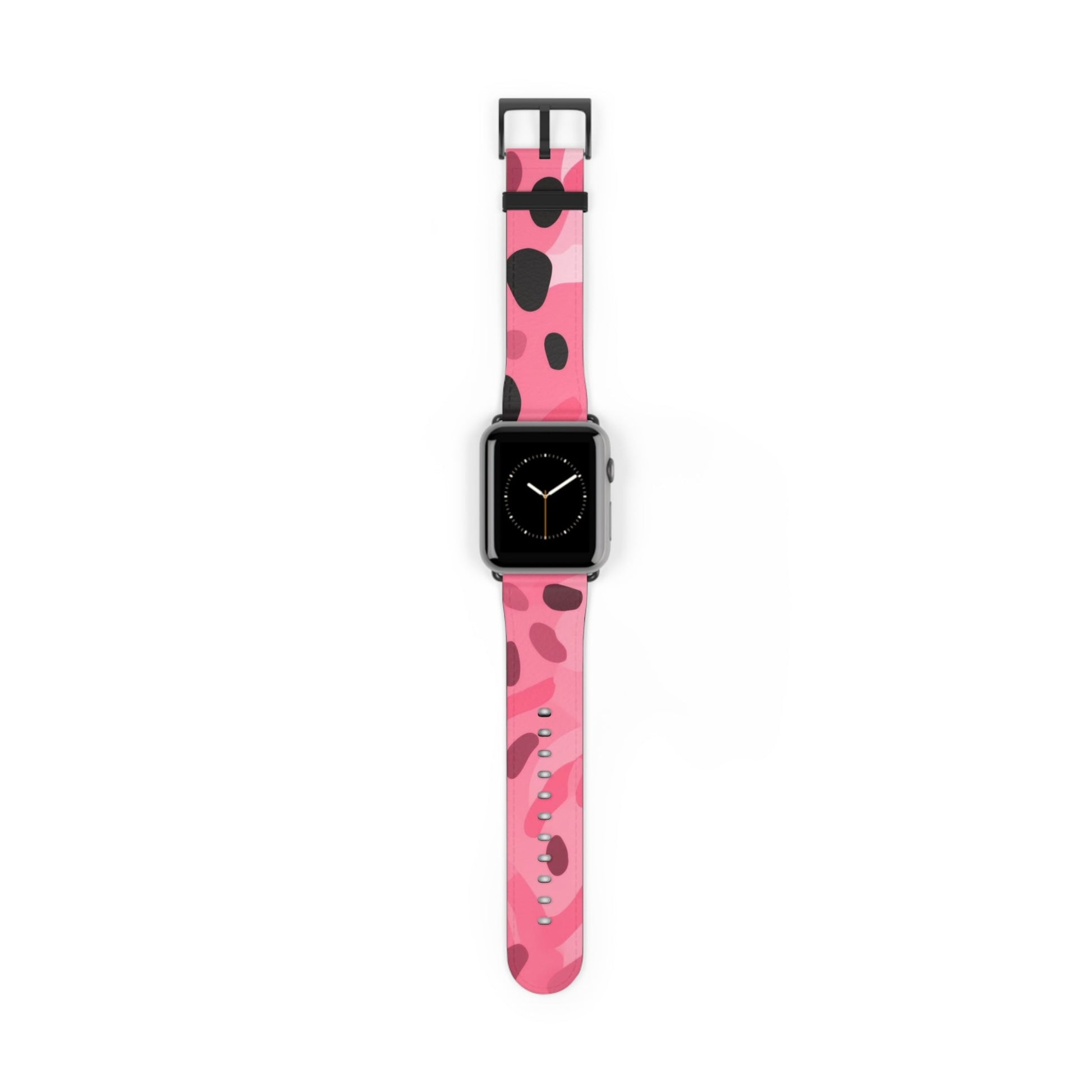 Pink Camouflage Apple Watch Band, Artsulli - Art is Long, Life is Short, Accessories, Size, 42 - 45 mm, Color, Black Matte, , , 23266047990590665679