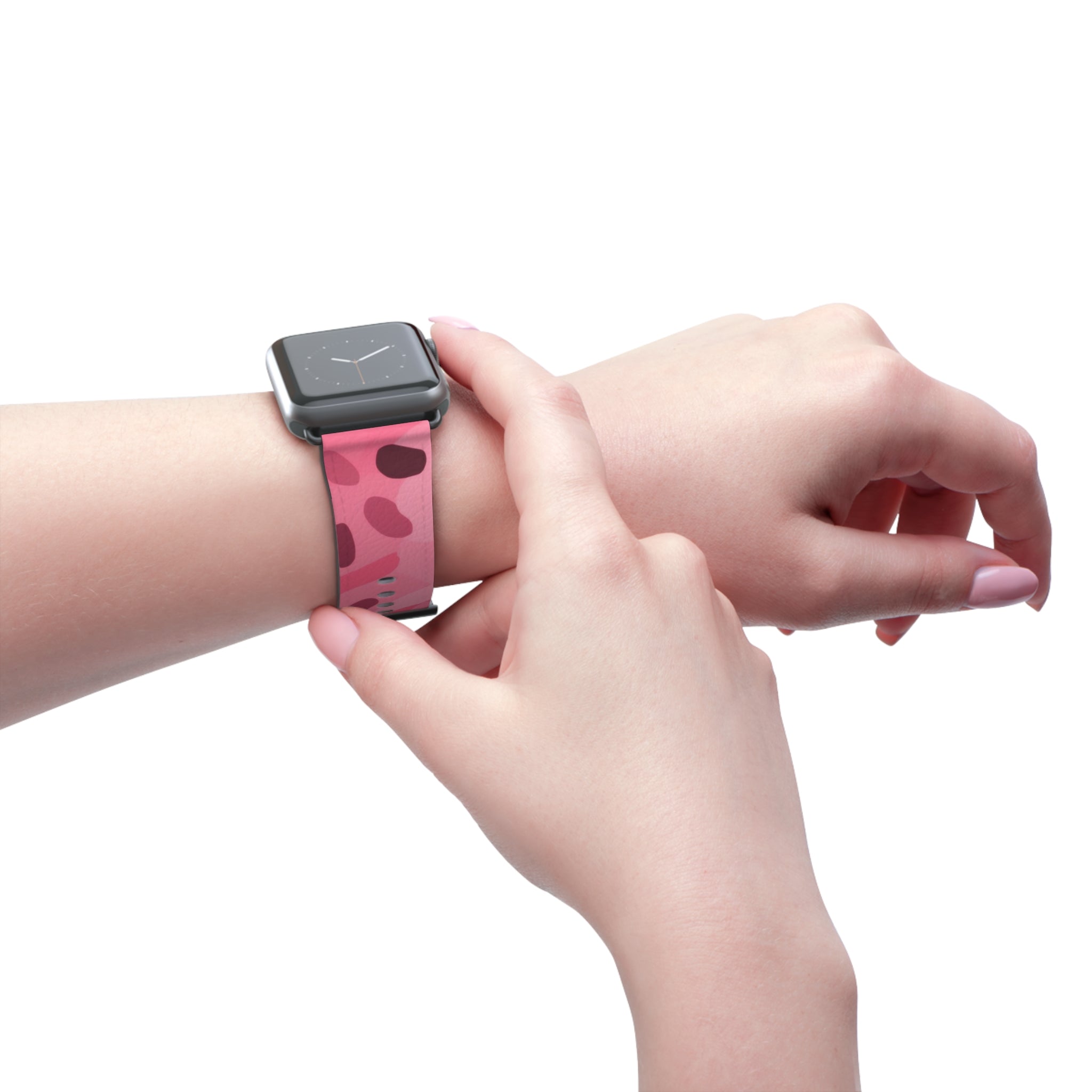 Pink Camouflage Apple Watch Band, Artsulli - Art is Long, Life is Short, Accessories, , , , , , , 