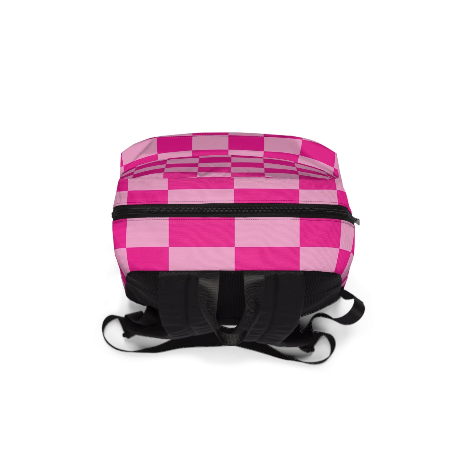 Pink Checkerboard Backpack, Artsulli - Art is Long, Life is Short, Bags, , , , , , , 