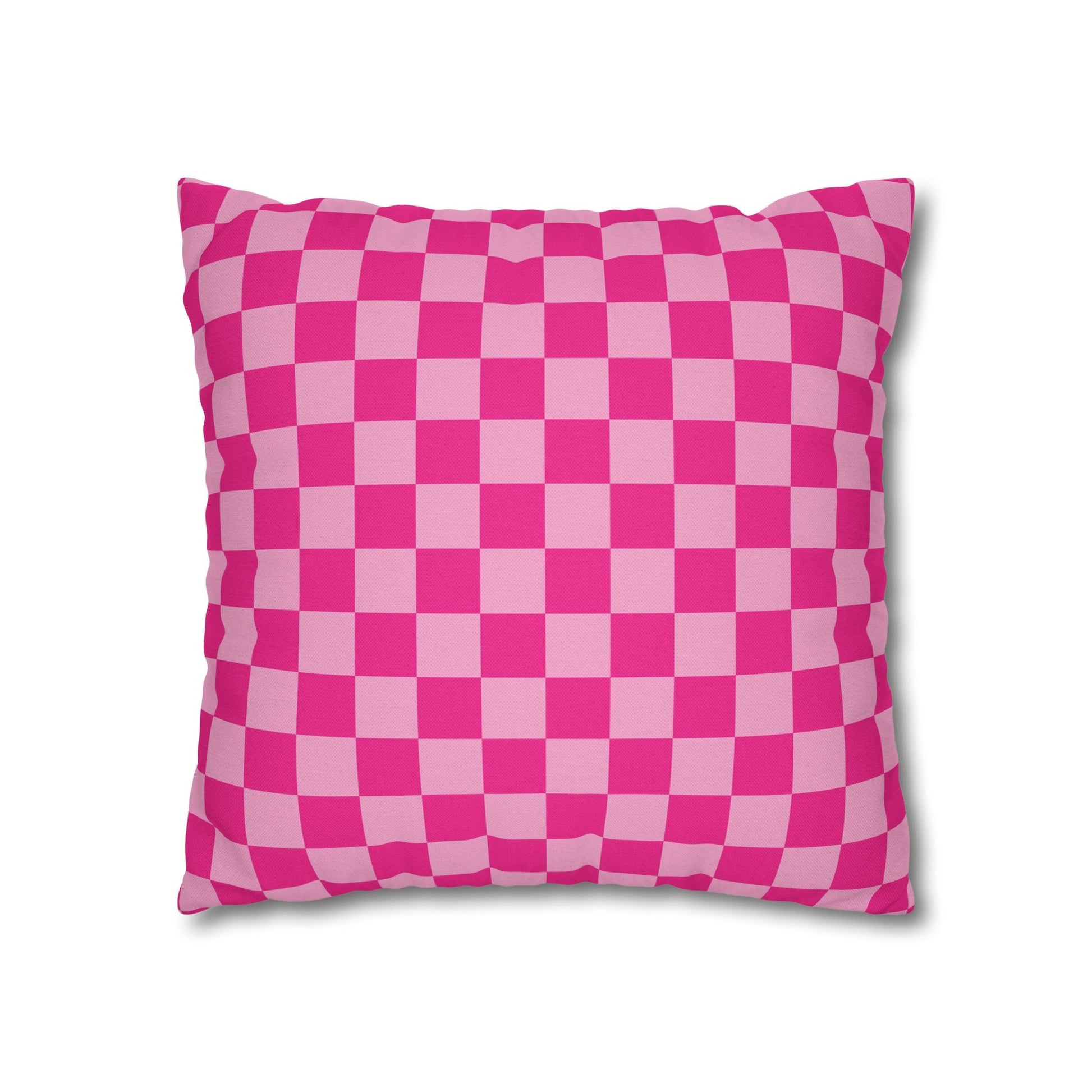 Pink Checkered Throw Pillow, Artsulli - Art is Long, Life is Short, Home Decor, , , , , , , 