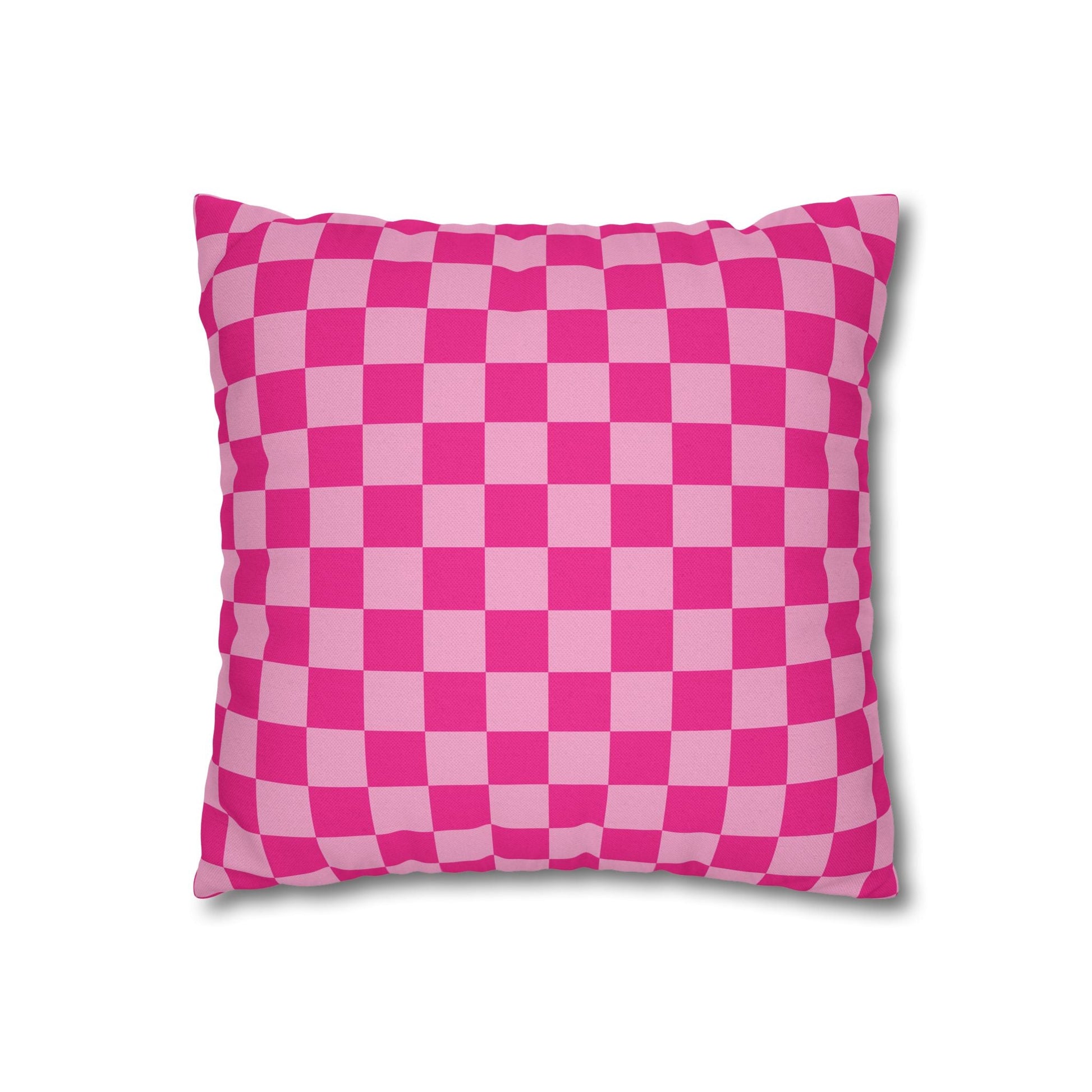 Pink Checkered Throw Pillow, Artsulli - Art is Long, Life is Short, Home Decor, , , , , , , 