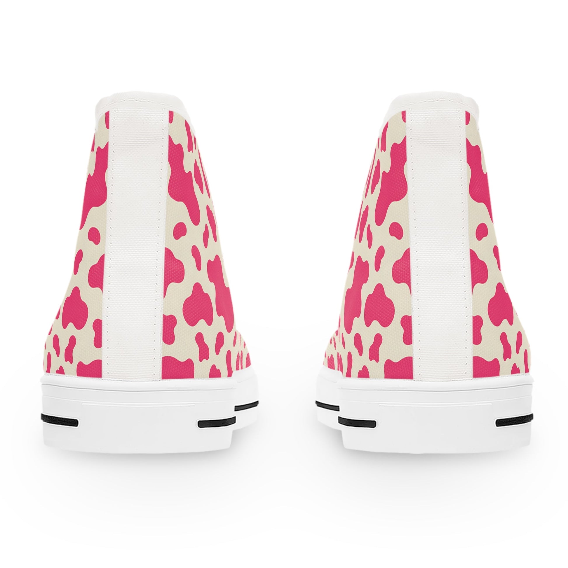 Pink Cow Print High Top Sneakers, Artsulli - Art is Long, Life is Short, Shoes, , , , , , , 