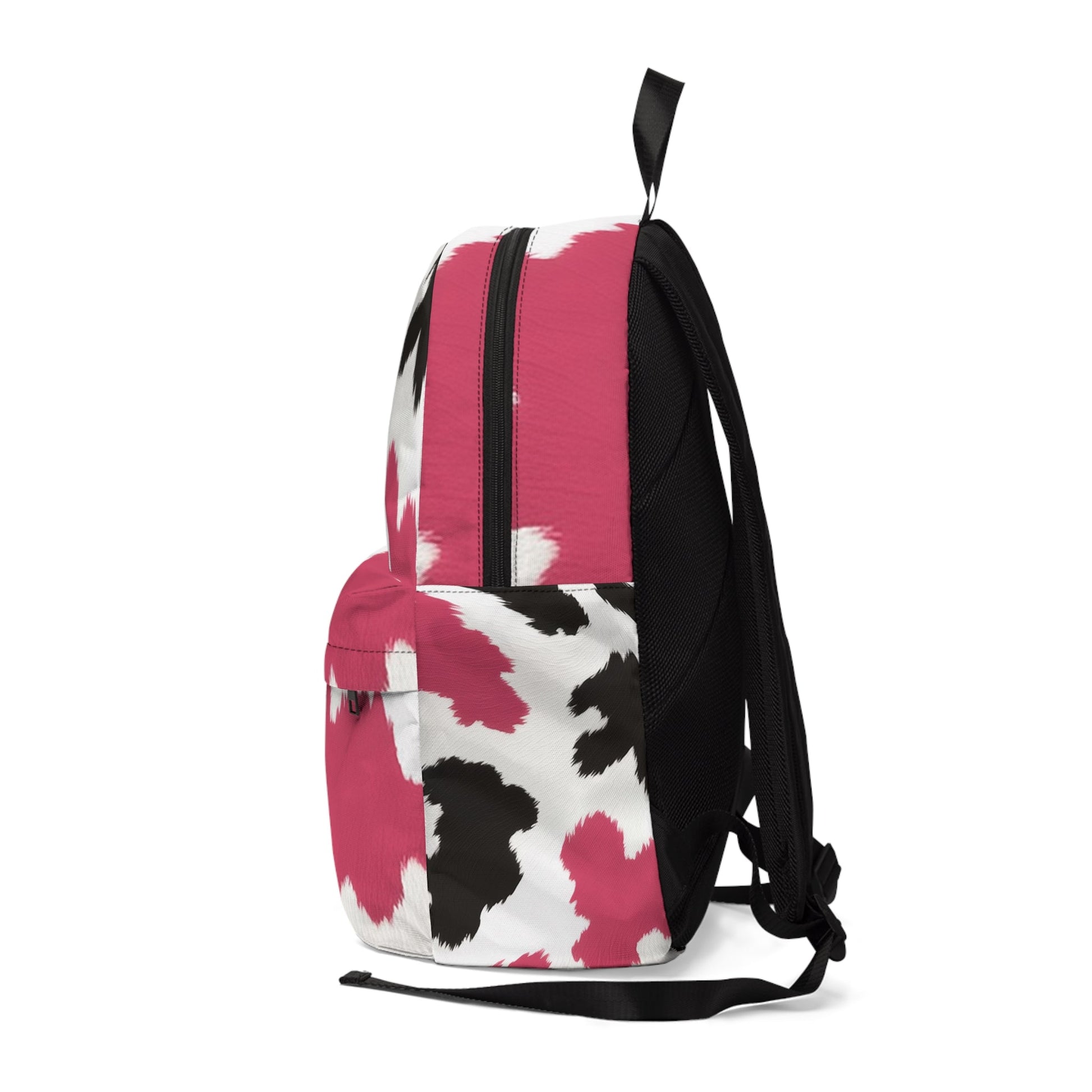 Pink Cowhide Pattern Backpack, Artsulli - Art is Long, Life is Short, Bags, , , , , , , 