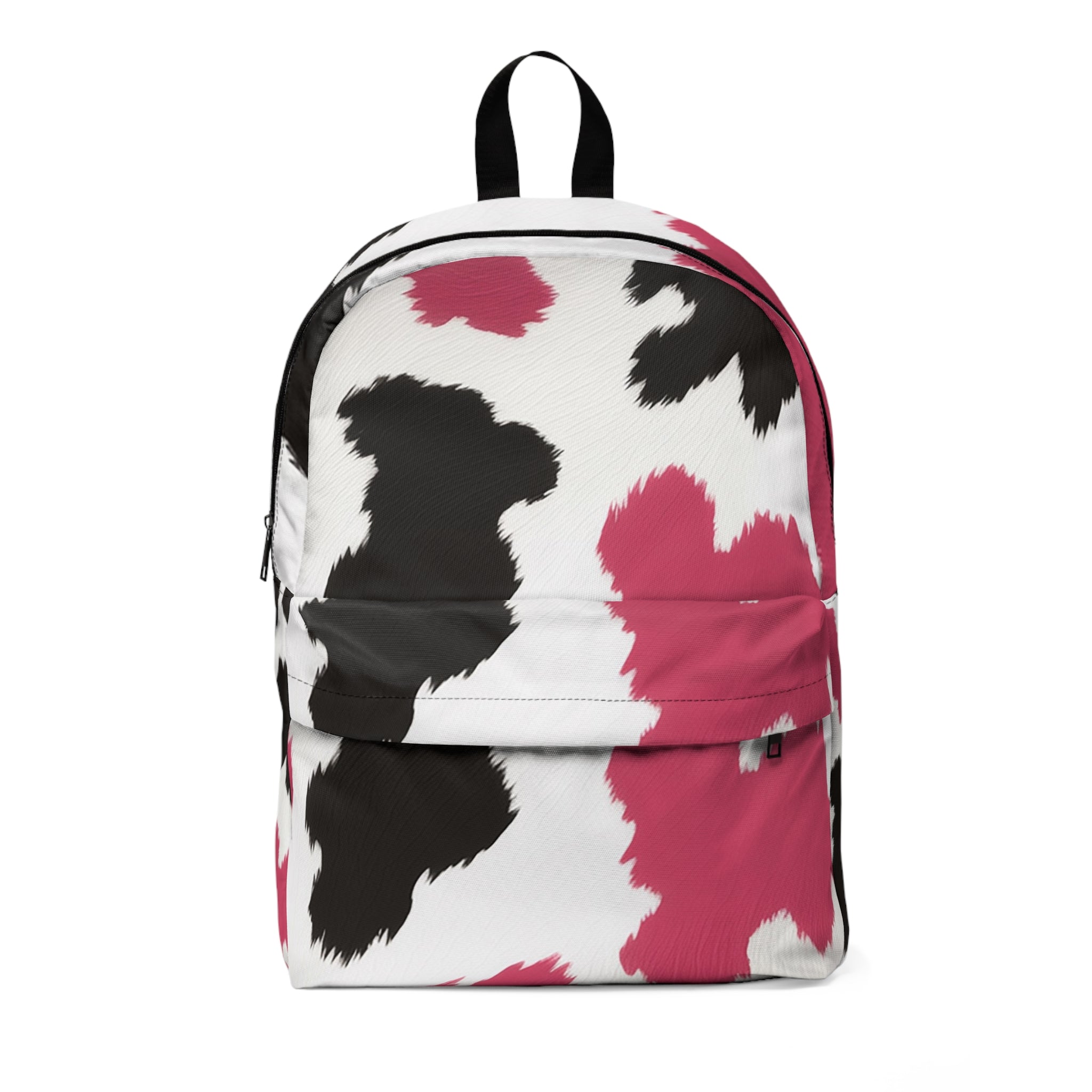 Printify Pink Cowhide Pattern Backpack 2025
