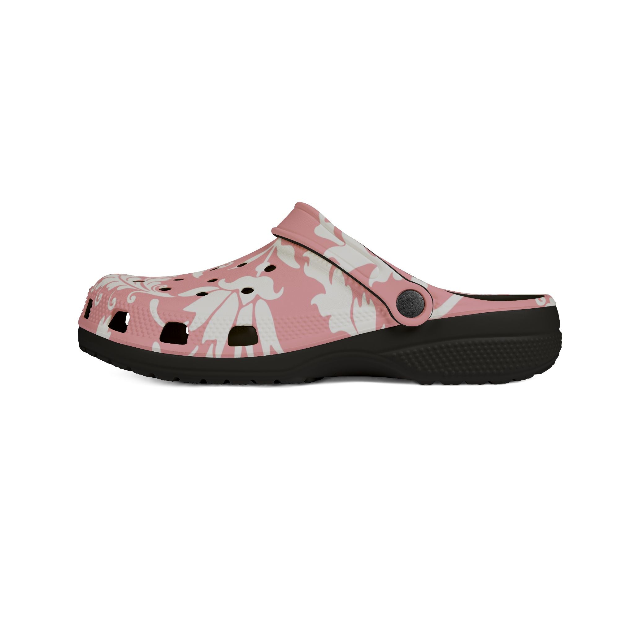 Pink Floral EVA Foam Comfort Clogs, Artsulli - Art is Long, Life is Short, Shoes, , , , , , , 