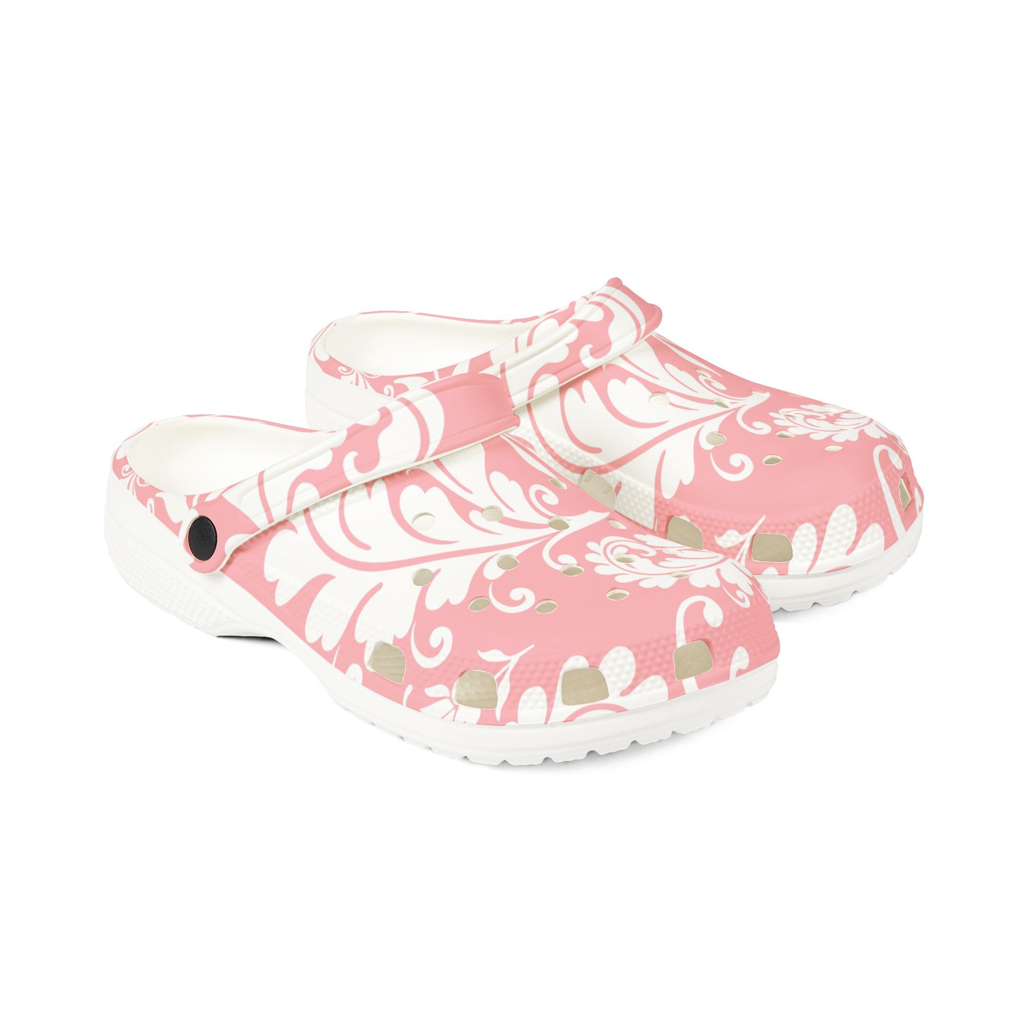 Pink Floral EVA Foam Comfort Clogs, Artsulli - Art is Long, Life is Short, Shoes, , , , , , , 