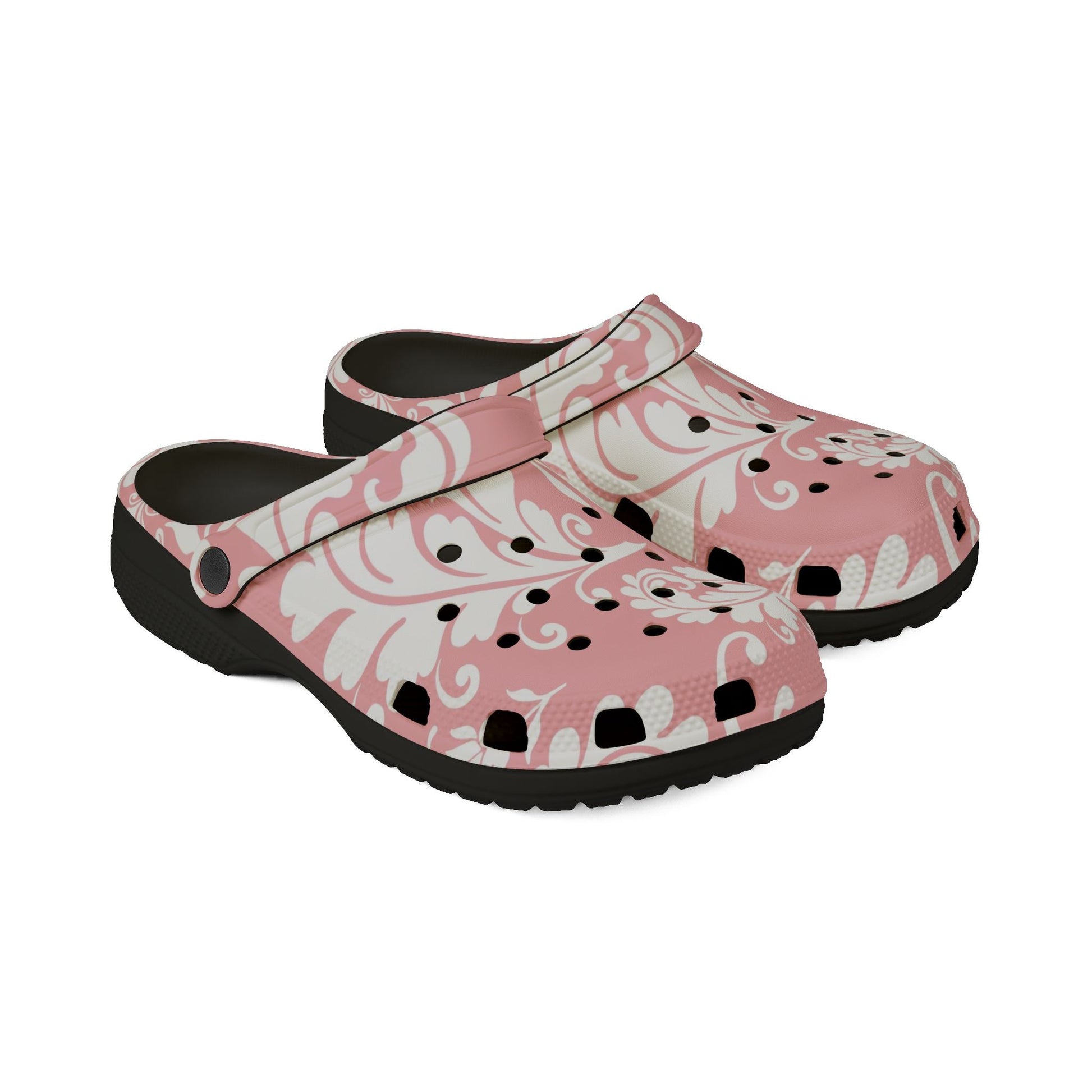 Pink Floral EVA Foam Comfort Clogs, Artsulli - Art is Long, Life is Short, Shoes, , , , , , , 