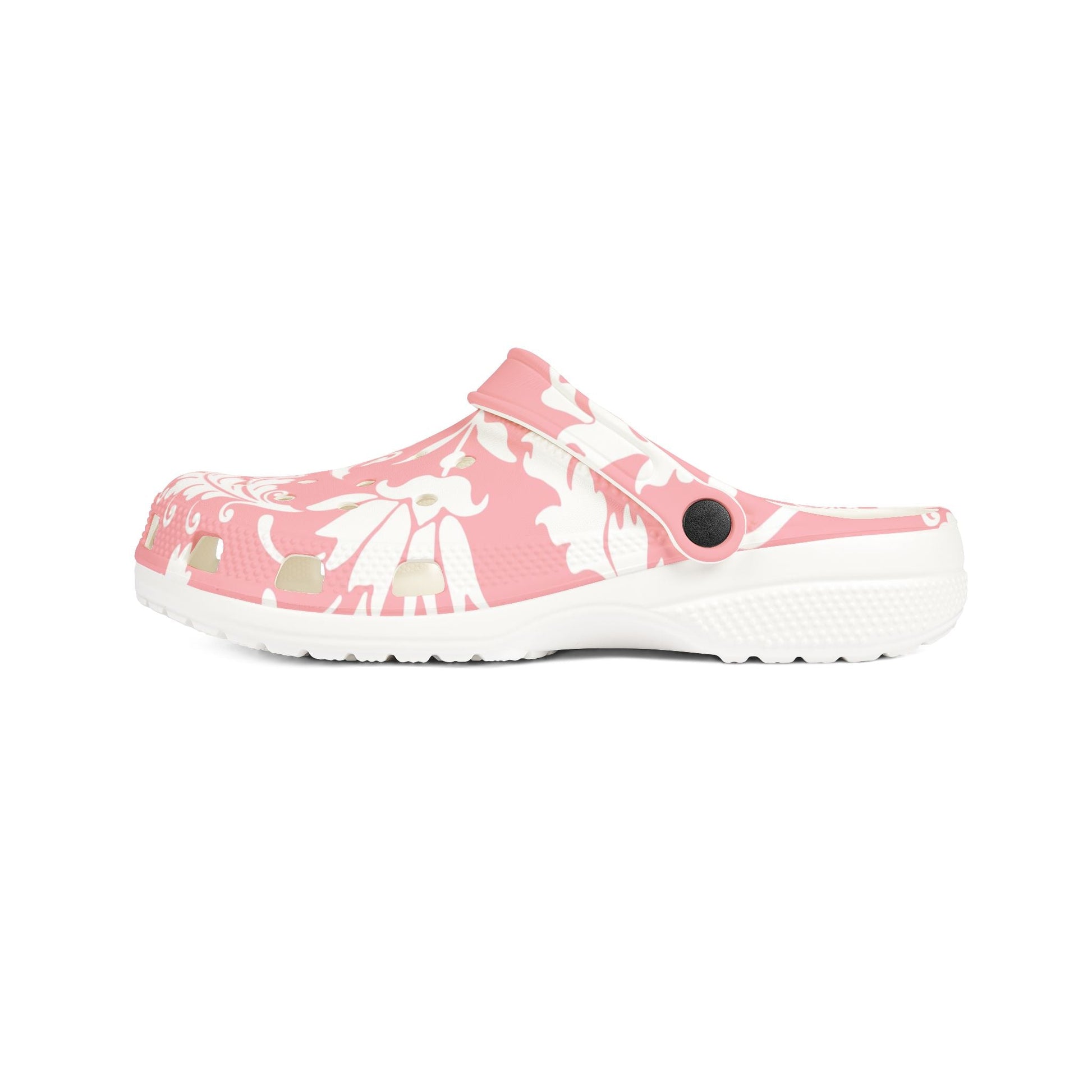 Pink Floral EVA Foam Comfort Clogs, Artsulli - Art is Long, Life is Short, Shoes, , , , , , , 