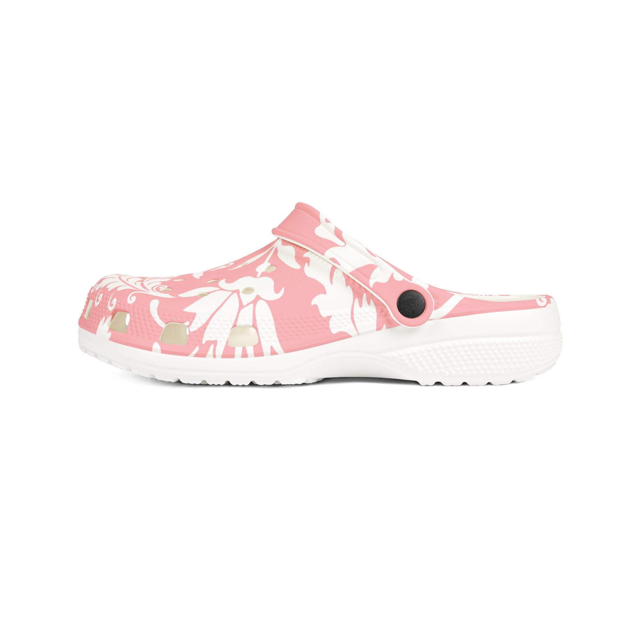 Pink Floral EVA Foam Comfort Clogs, Artsulli - Art is Long, Life is Short, Shoes, , , , , , , 