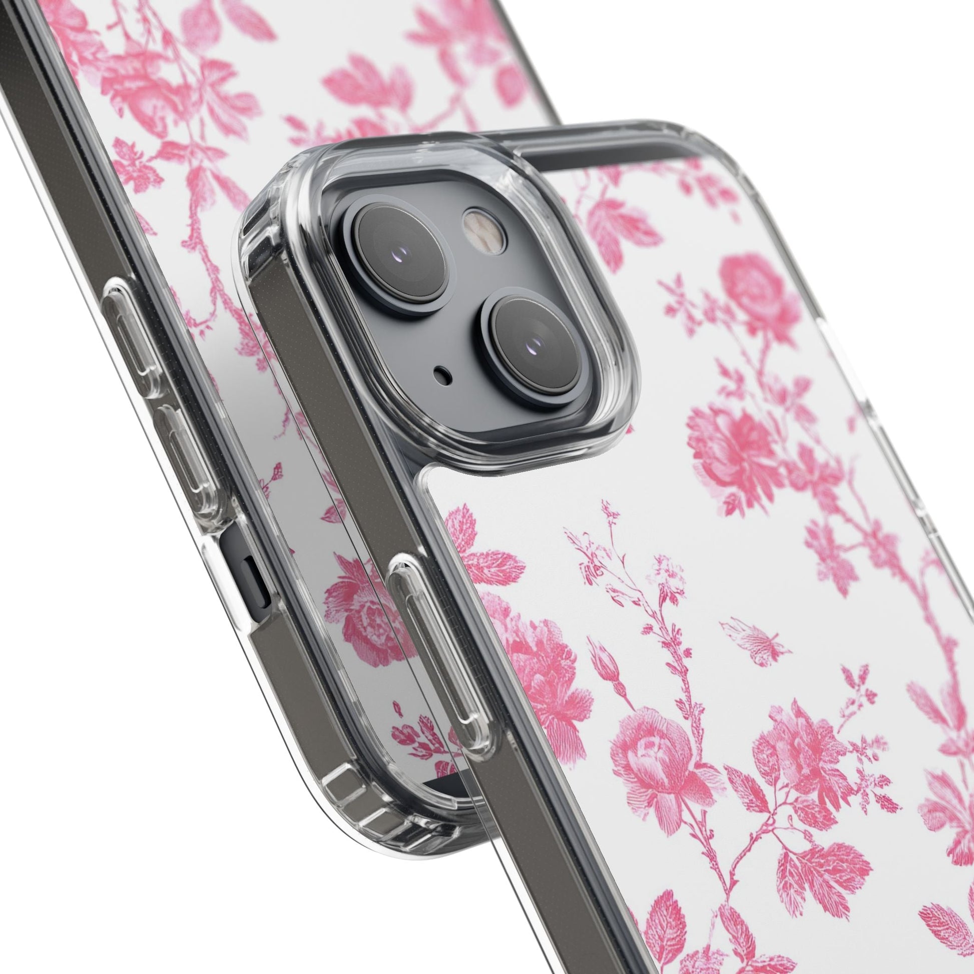 JAKKOUTTHEBXX Pink Floral iPhone Clear Case 2025