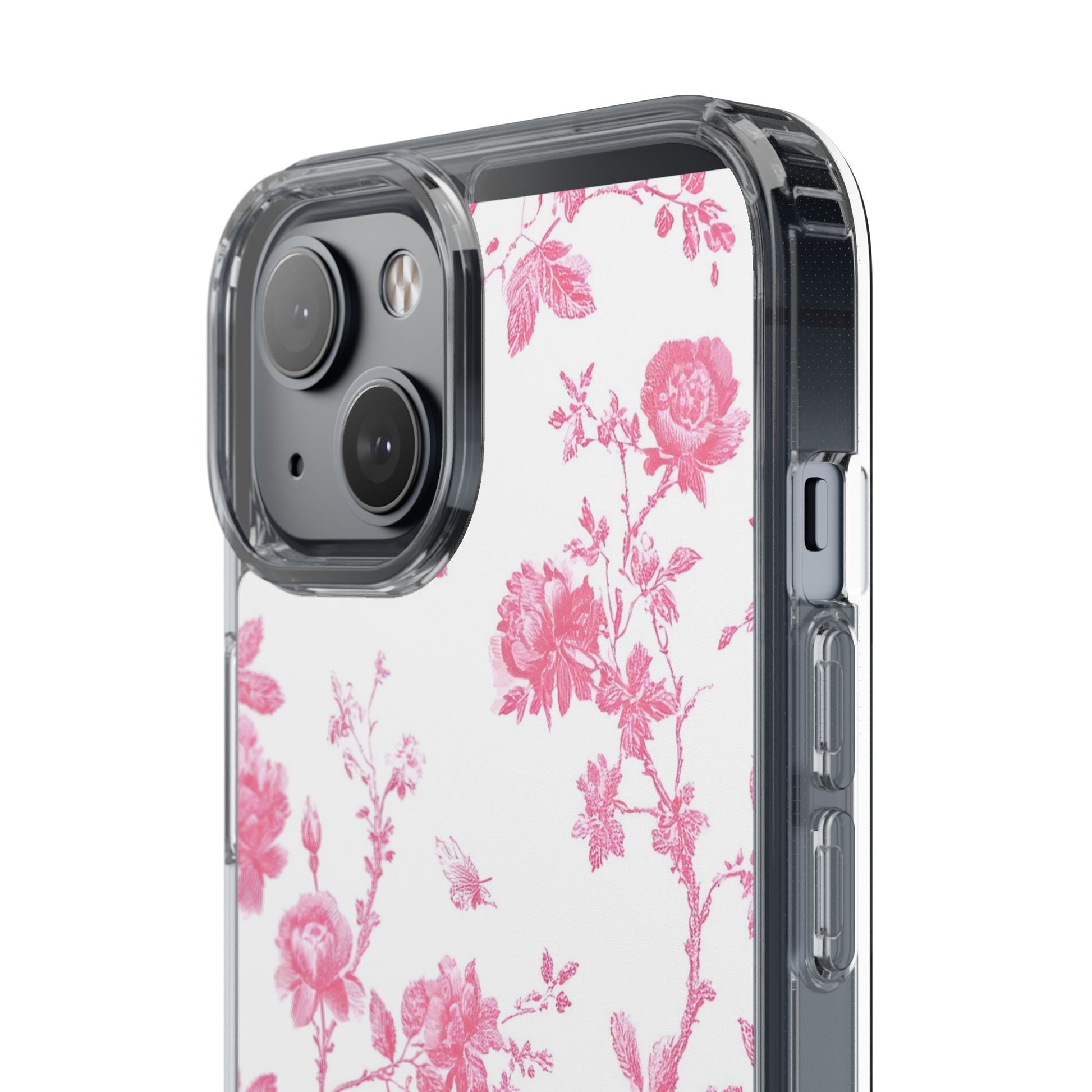JAKKOUTTHEBXX Pink Floral iPhone Clear Case 2025