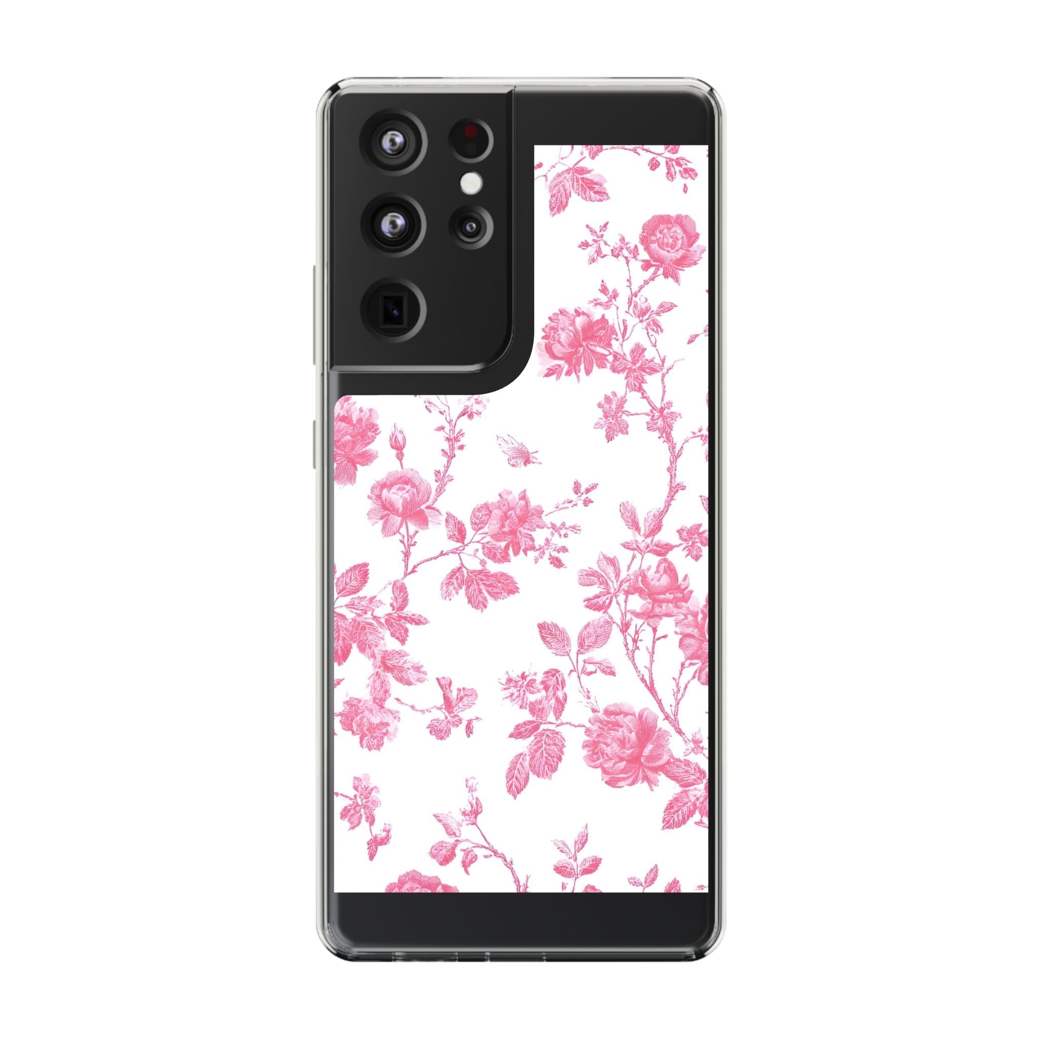 JAKKOUTTHEBXX Pink Floral iPhone Clear Case 2025