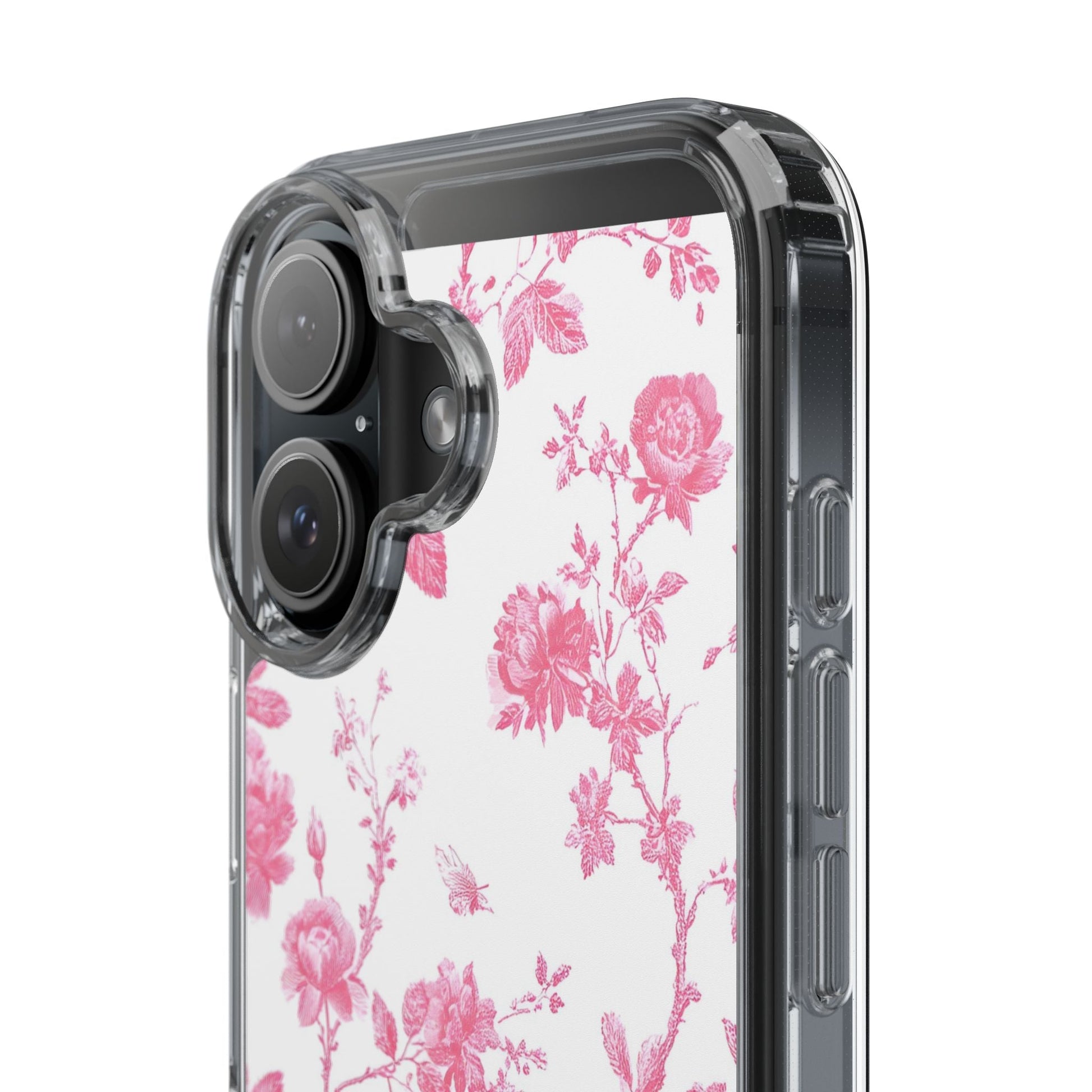 JAKKOUTTHEBXX Pink Floral iPhone Clear Case 2025