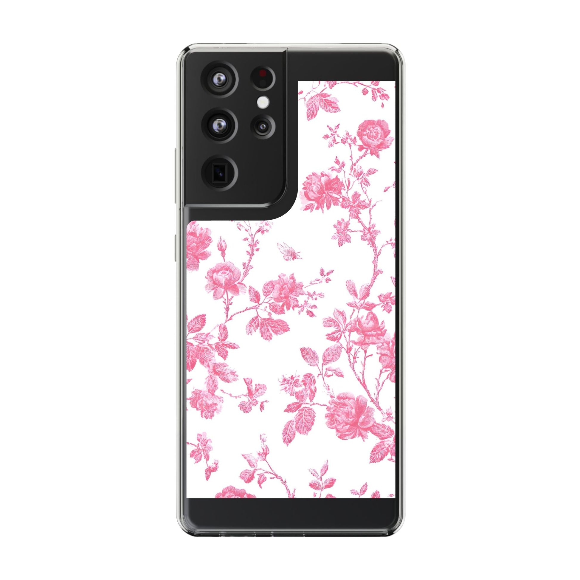 JAKKOUTTHEBXX Pink Floral iPhone Clear Case 2025