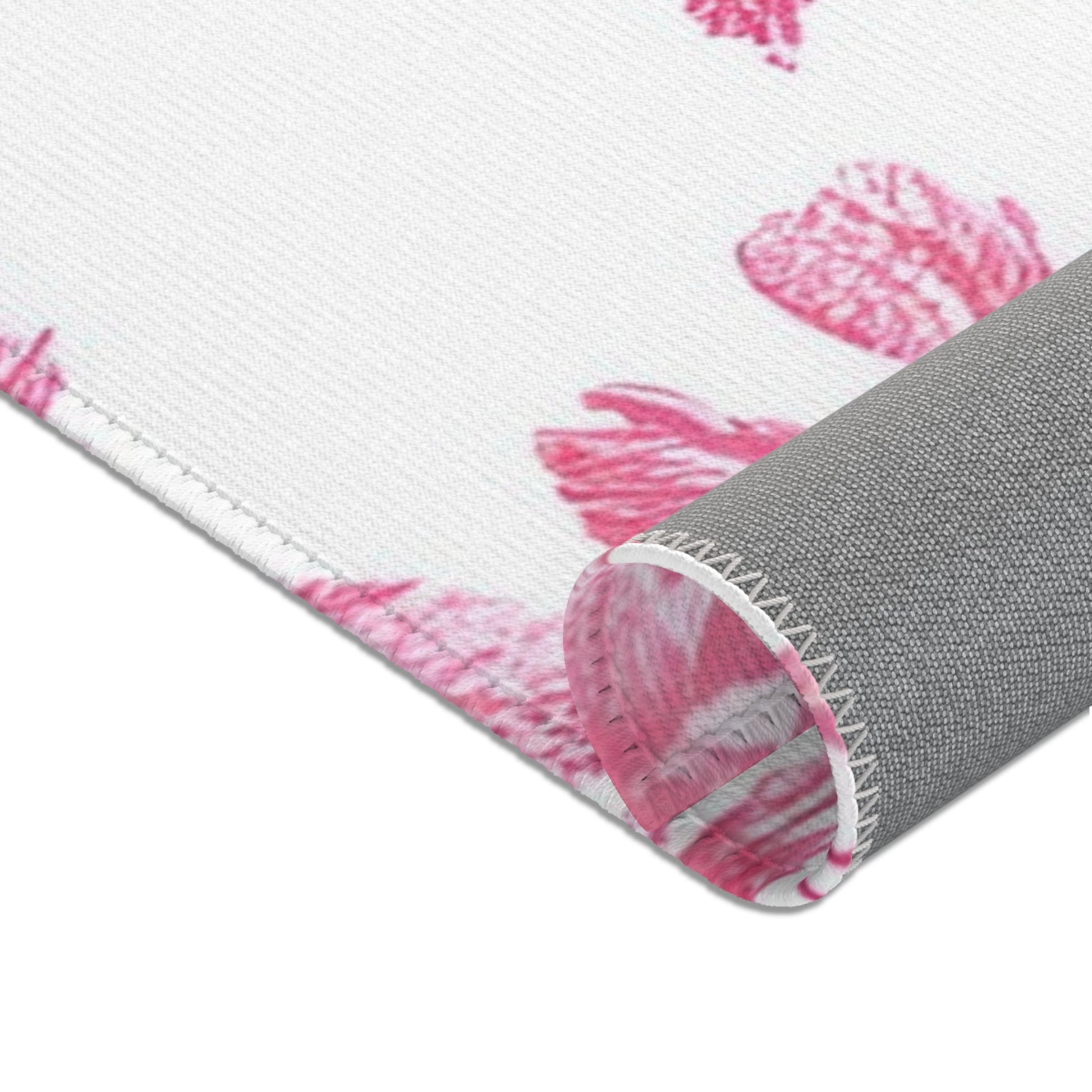 Pink Floral Toile Area Rug, Artsulli - Art is Long, Life is Short, Home Decor, , , , , , , 