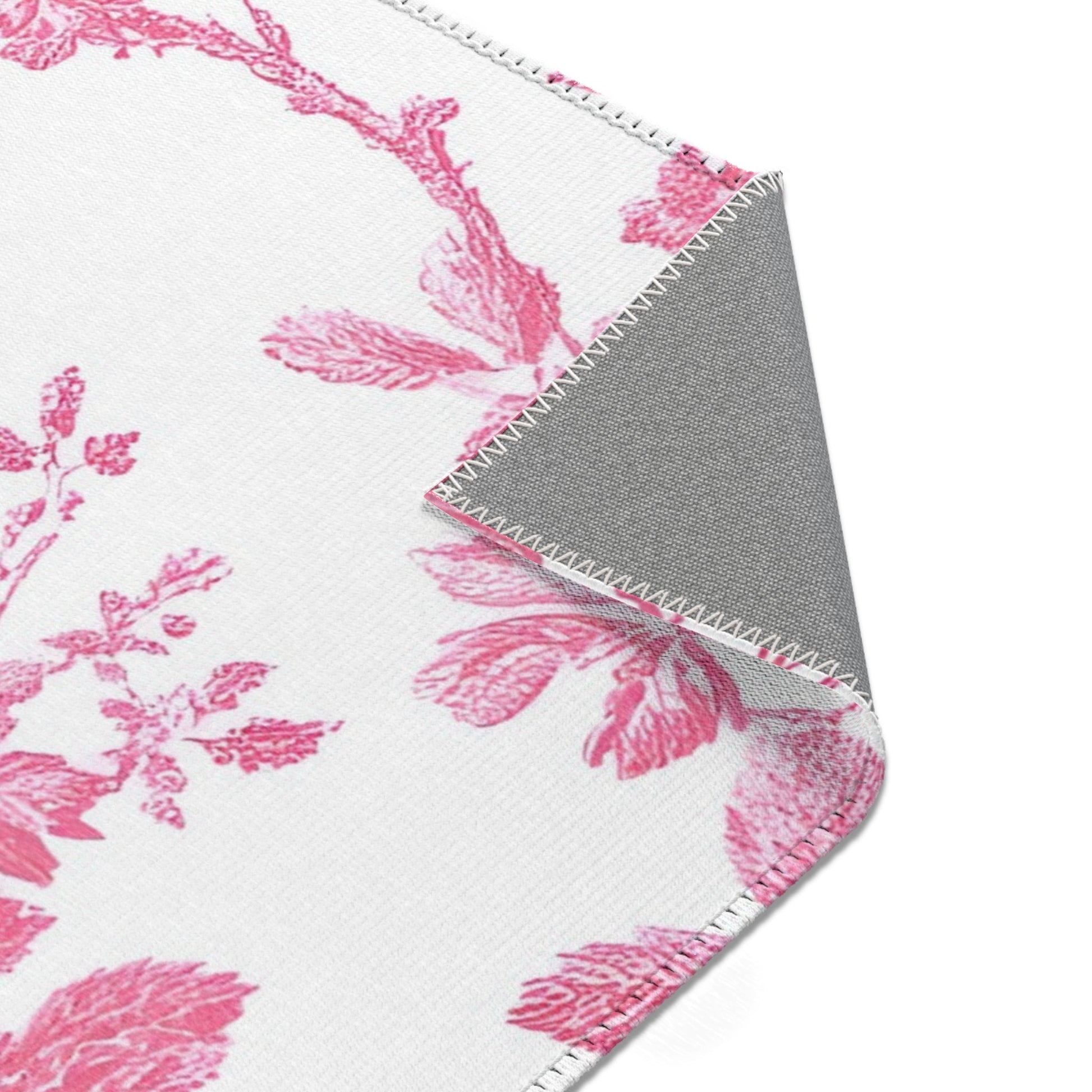 Pink Floral Toile Area Rug, Artsulli - Art is Long, Life is Short, Home Decor, , , , , , , 