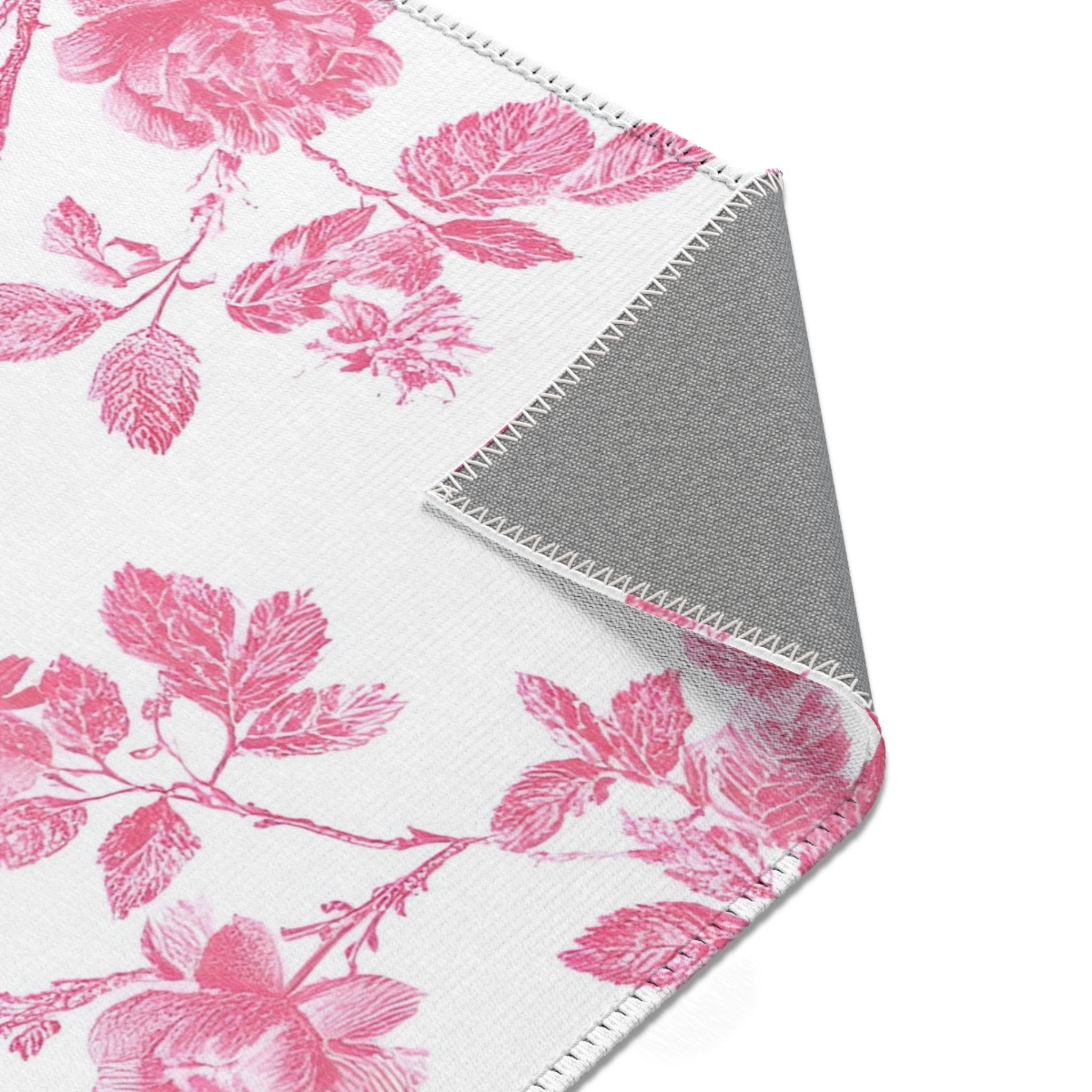 Pink Floral Toile Area Rug, Artsulli - Art is Long, Life is Short, Home Decor, , , , , , , 