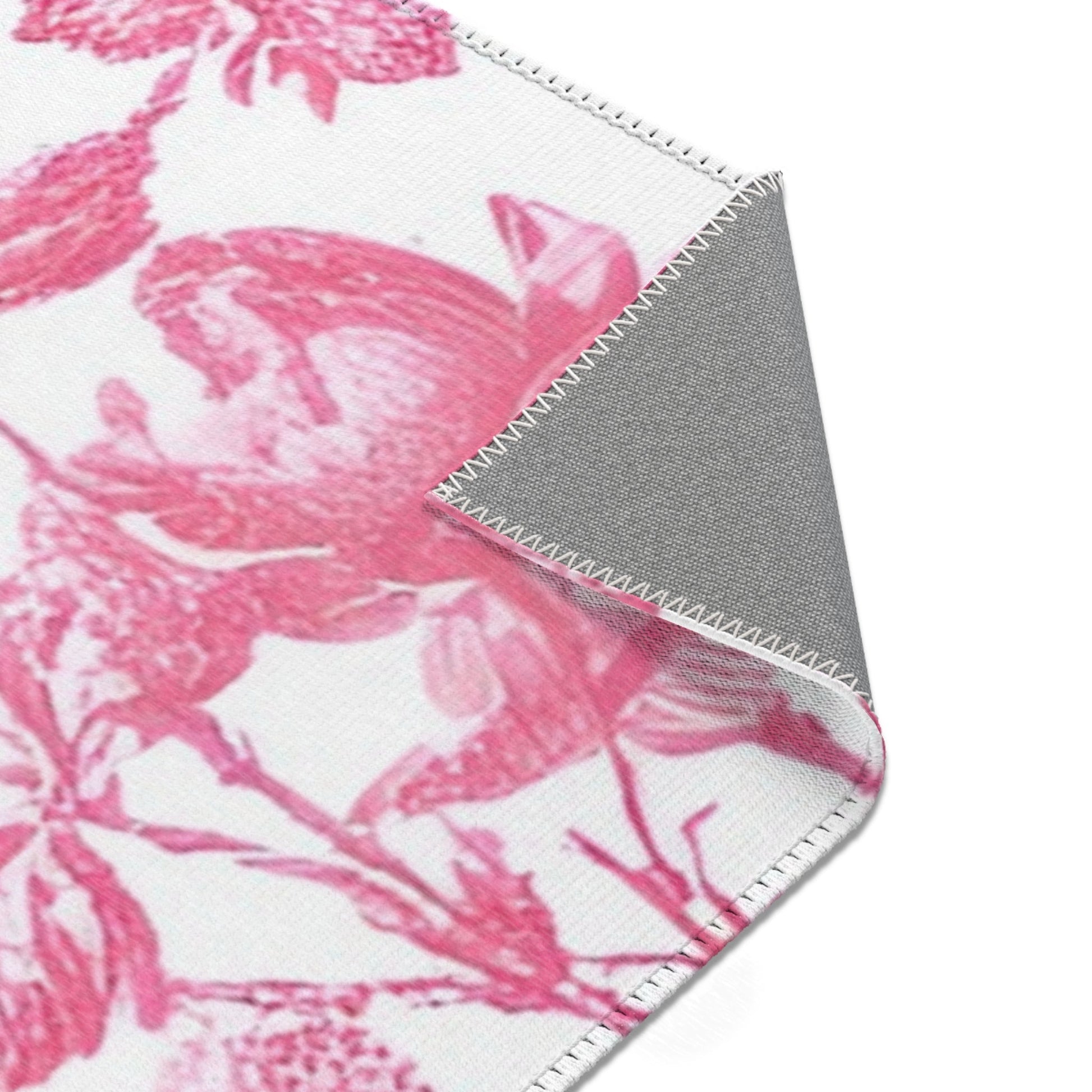Pink Floral Toile Area Rug, Artsulli - Art is Long, Life is Short, Home Decor, , , , , , , 