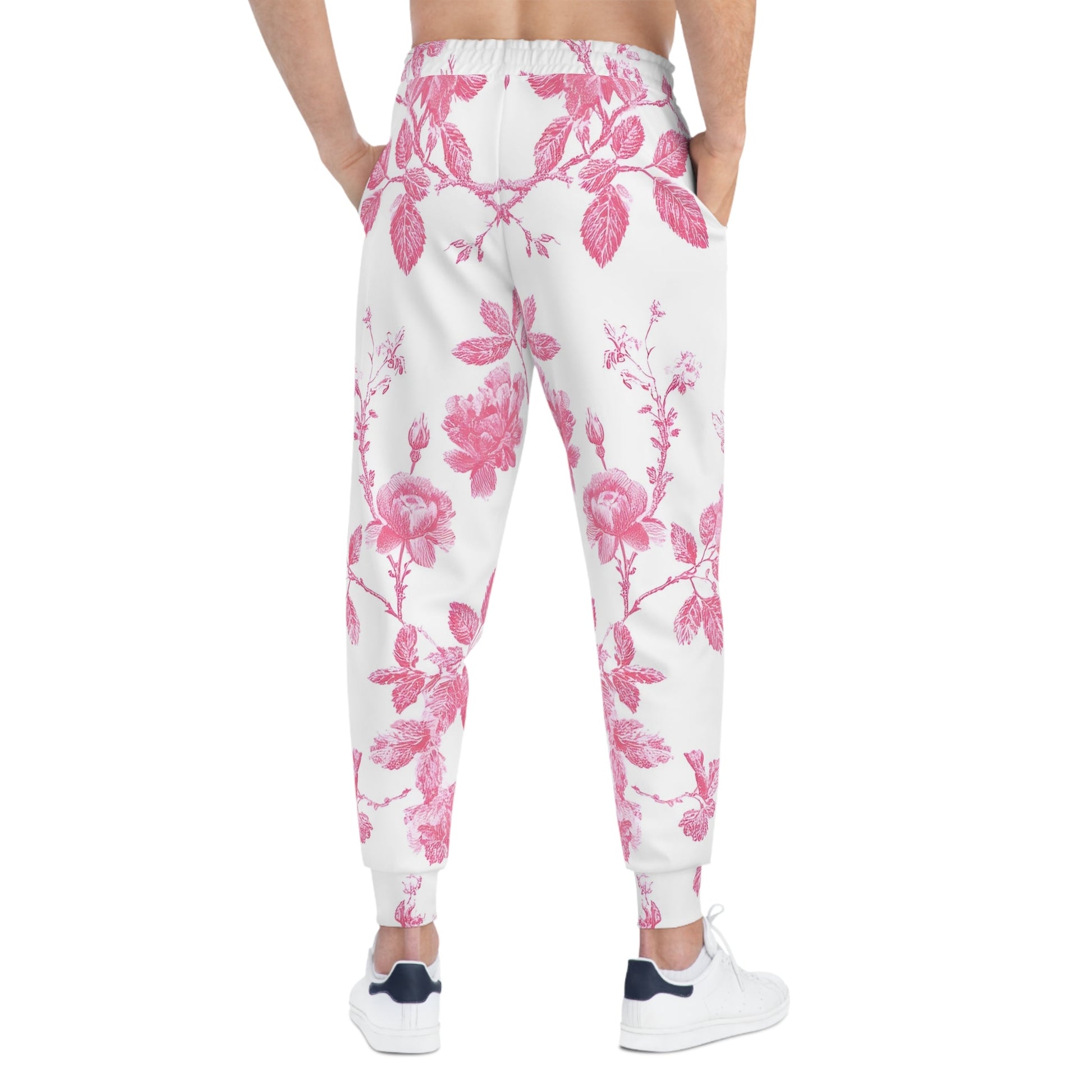 Pink Floral Toile Joggers, Artsulli - Art is Long, Life is Short, All Over Prints, , , , , , , 