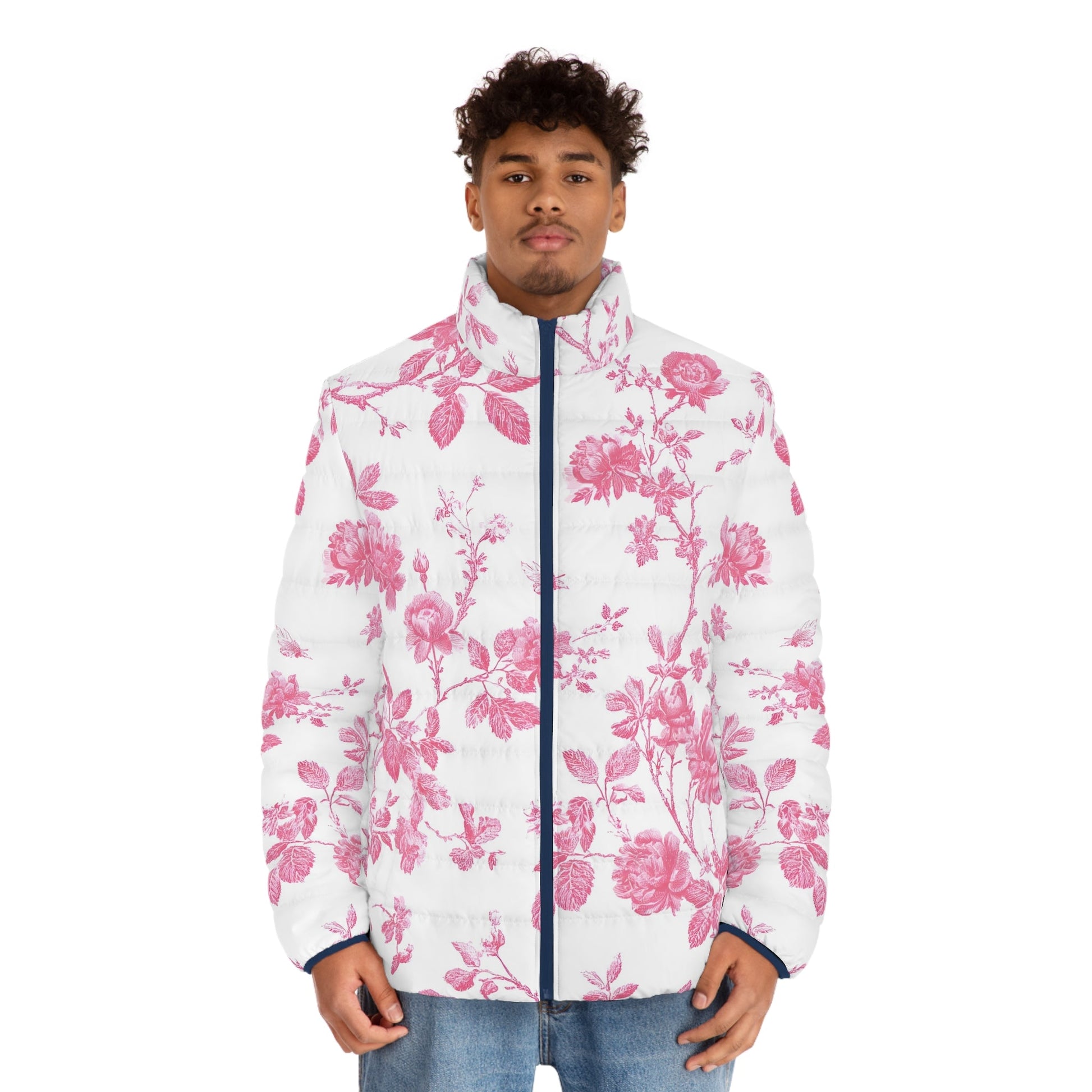 JAKKOUTTHEBXX Pink Floral Toile Puffer Jacket 2025