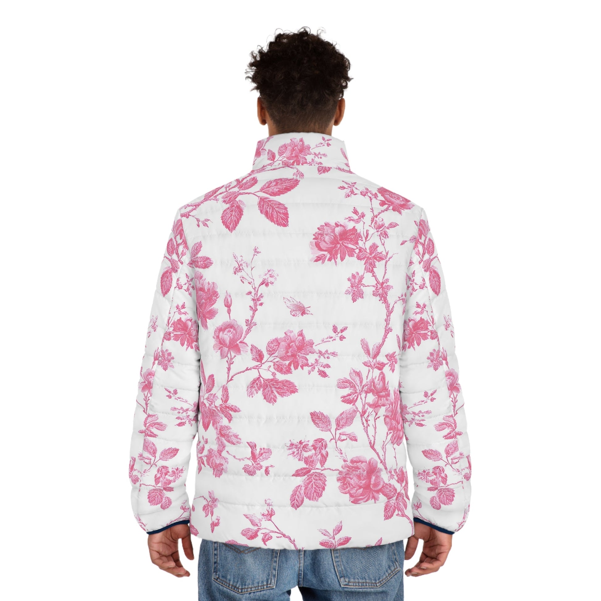 JAKKOUTTHEBXX Pink Floral Toile Puffer Jacket 2025