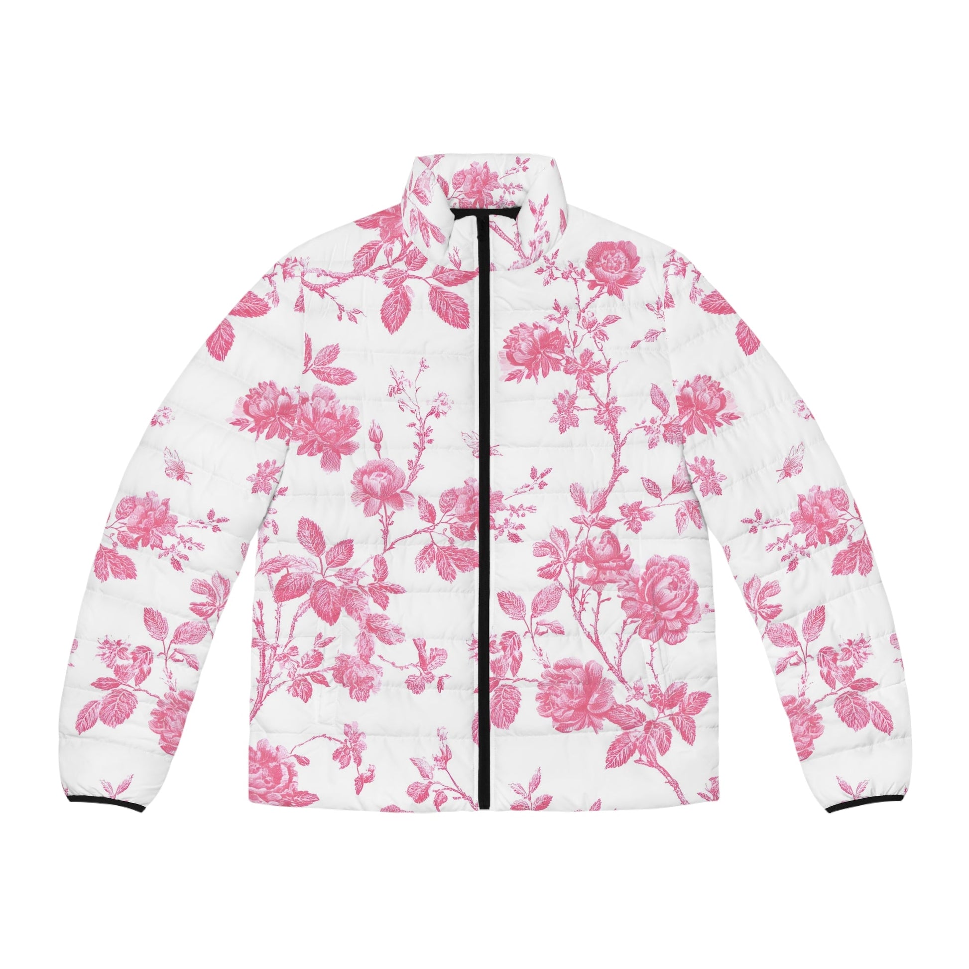 JAKKOUTTHEBXX Pink Floral Toile Puffer Jacket 2025