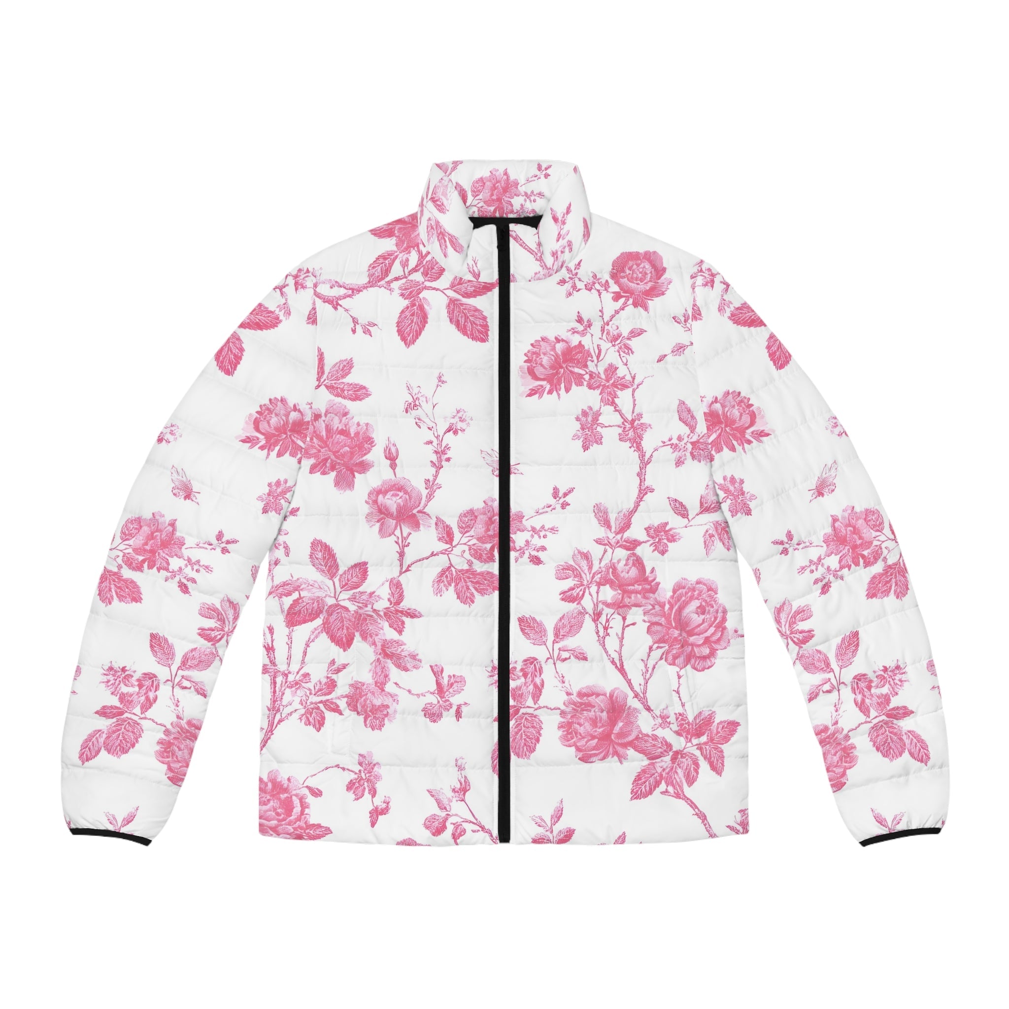 JAKKOUTTHEBXX Pink Floral Toile Puffer Jacket 2025