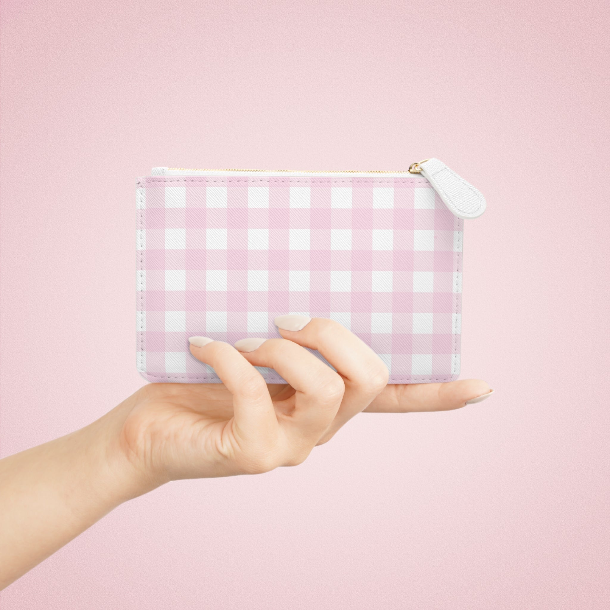 JAKKOUTTHEBXX Pink Gingham Clutch Bag 2025