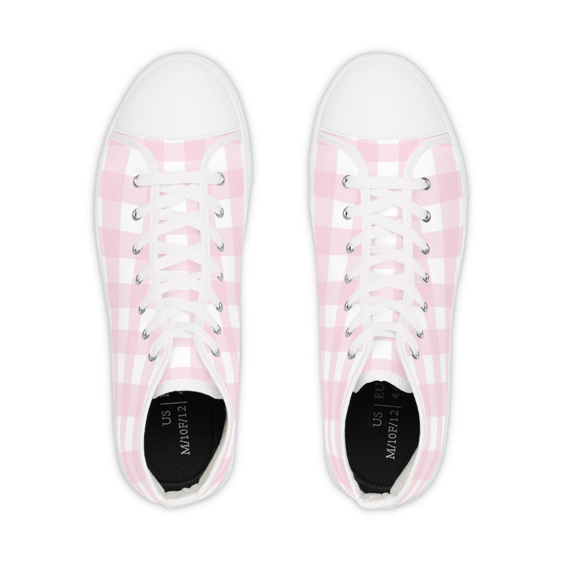 JAKKOUTTHEBXX Pink Gingham High Top Sneakers 2025